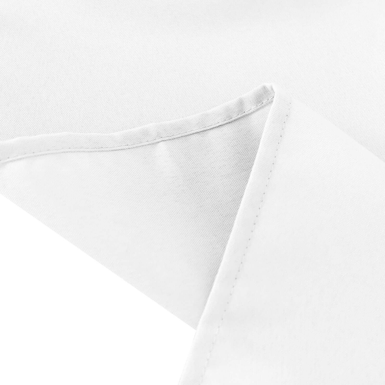 Wrinkle-Resistant White Polyester Rectangle Tablecloth 54x96 for Weddings & Events