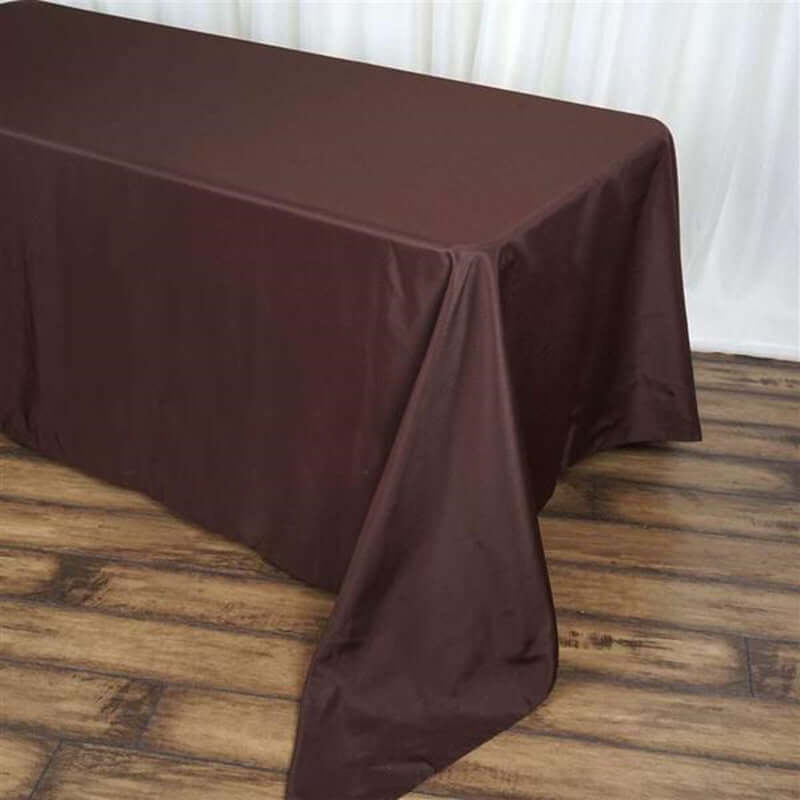 Exclusive Chocolate Polyester Wrinkle - Resistant Seamless Tablecloth 90x156