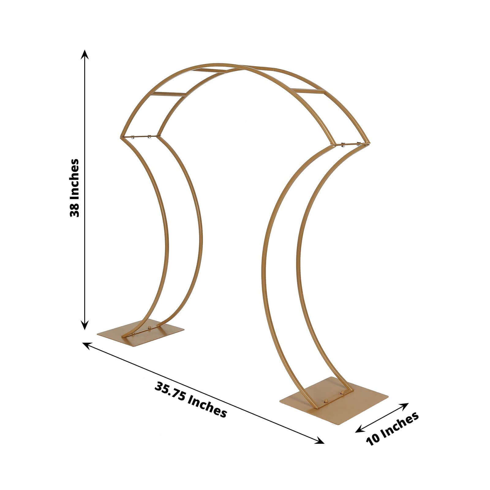 Hot Sale! Gold Metal Curvy Floral Arch Frame Wedding Table Centerpiece 38"