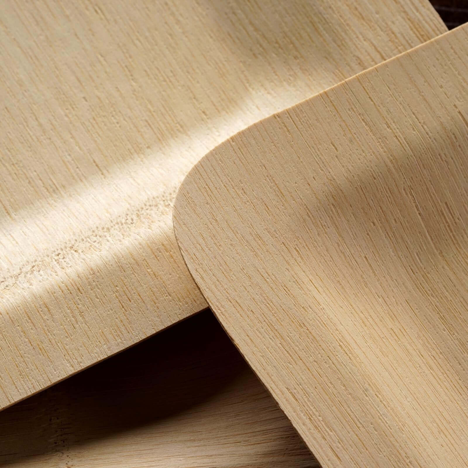 10-Pack Natural Bamboo 9 Square Dinner Plates - Eco-Friendly Disposable for Events