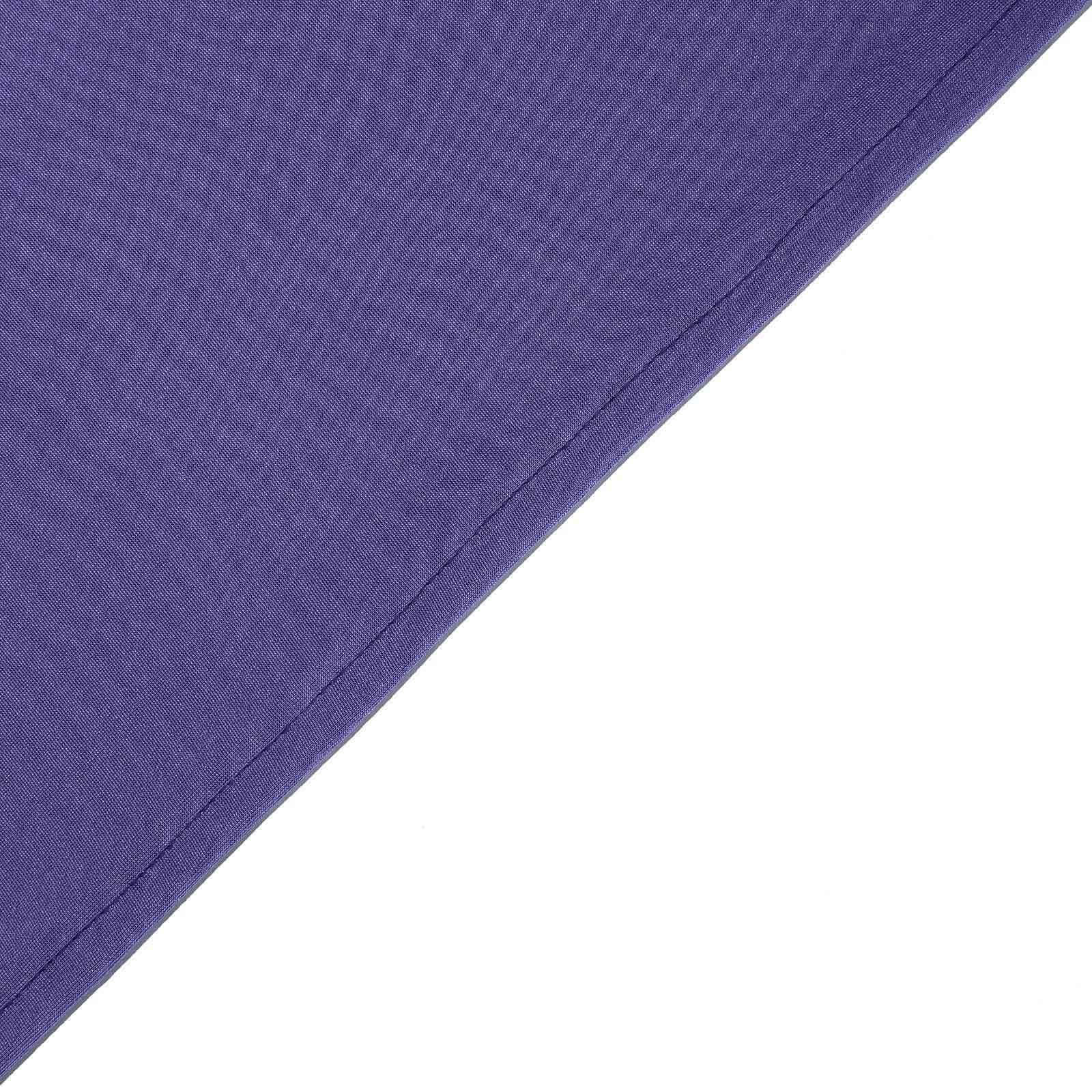 Purple Durable Stretch Spandex 96x30 Rectangle Table Cover - Ideal for Events