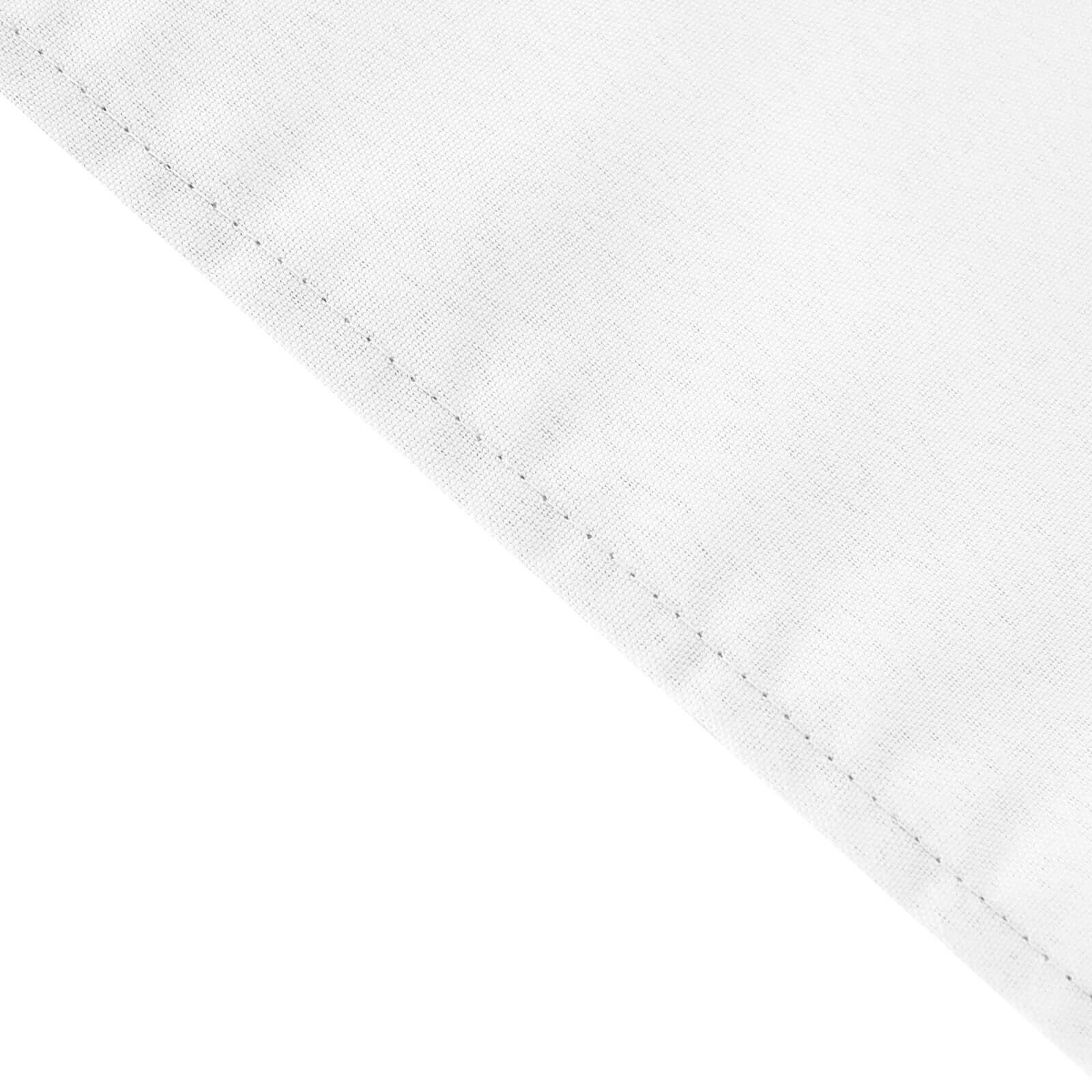Wrinkle-Resistant White Polyester Rectangle Tablecloth 54x96 for Weddings & Events