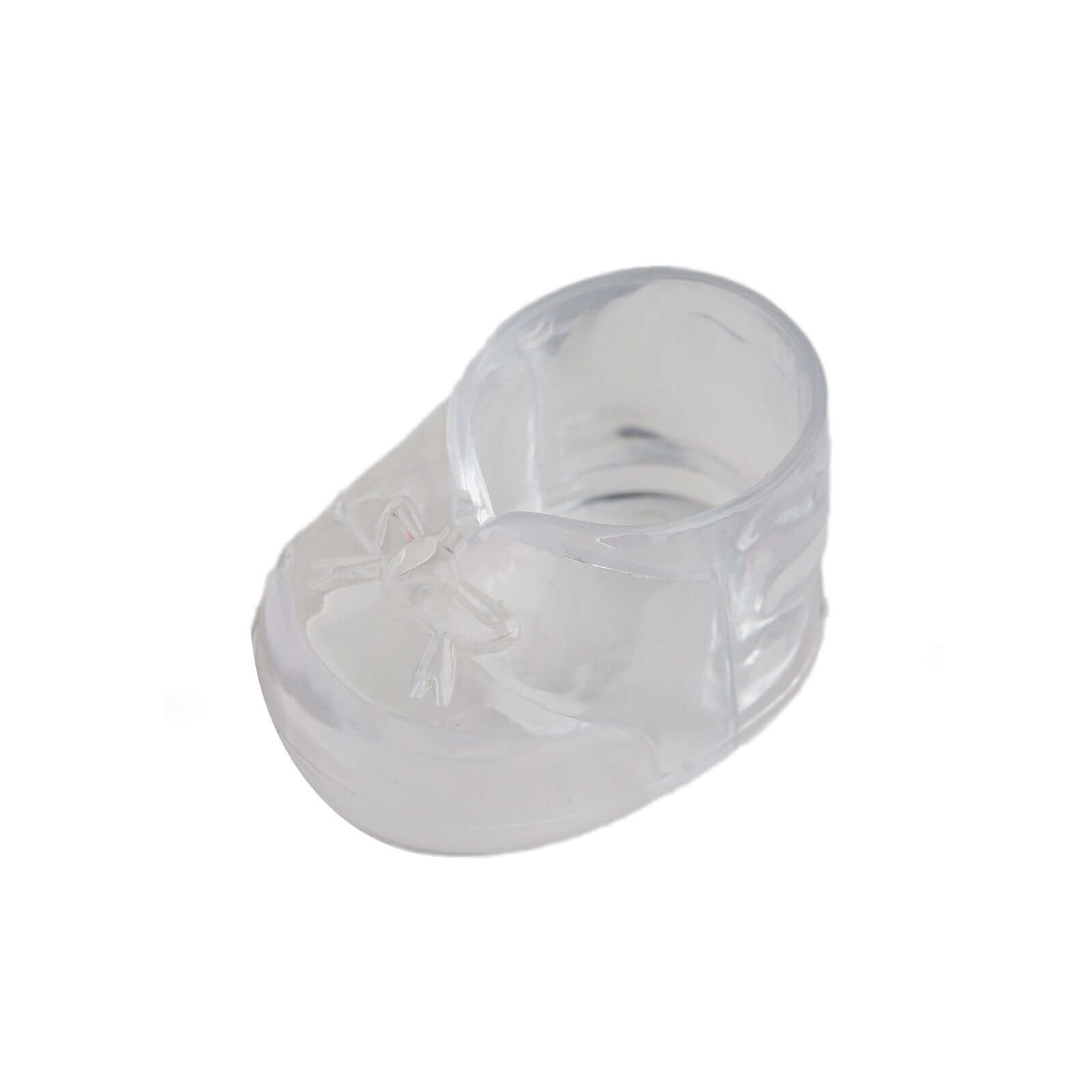 13-Piece Set of 2.5-Inch Clear Plastic Fillable Baby Booties Party Favor Boxes
