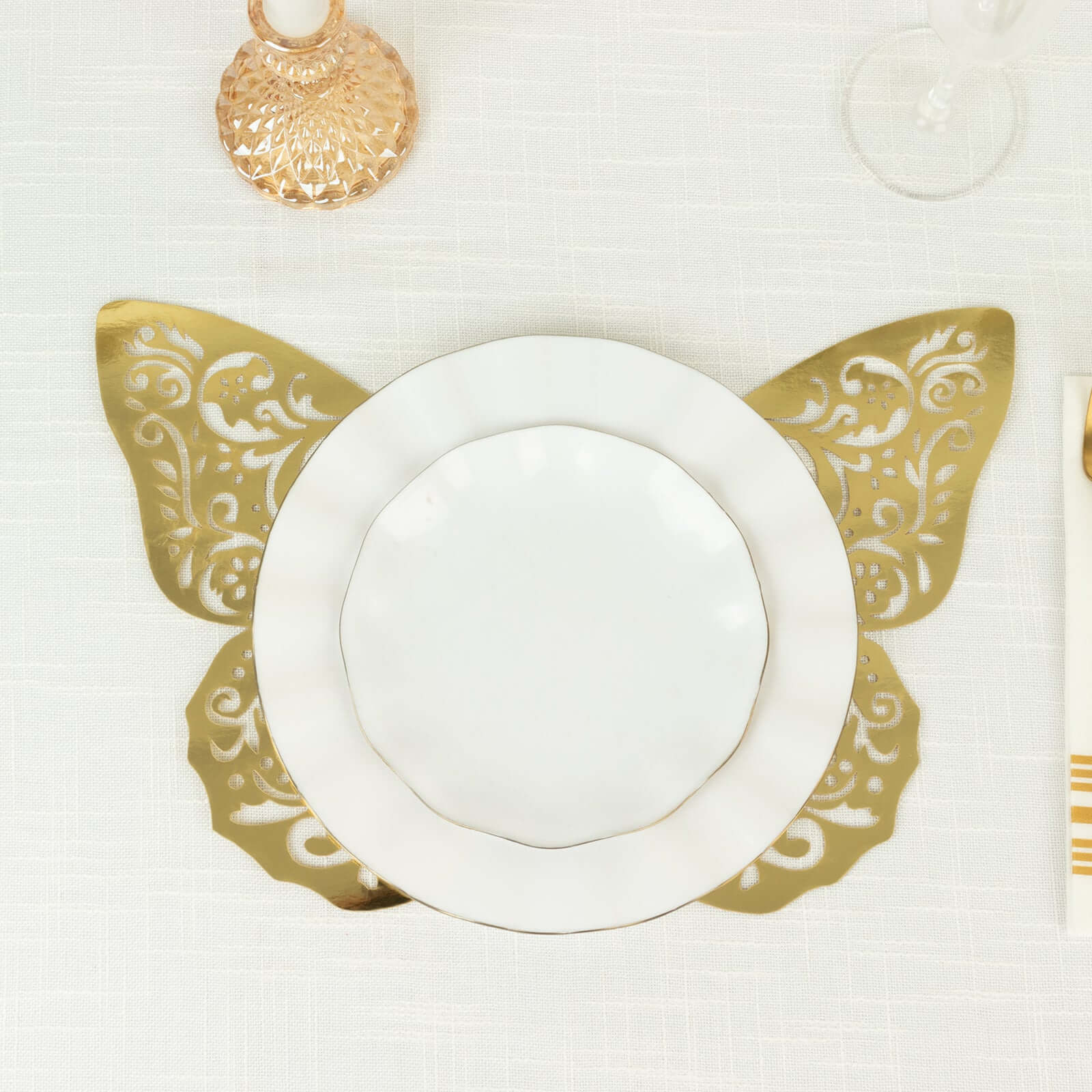 10-Pack Large Metallic Gold Foil 3D Butterfly Wall Stickers for Decor