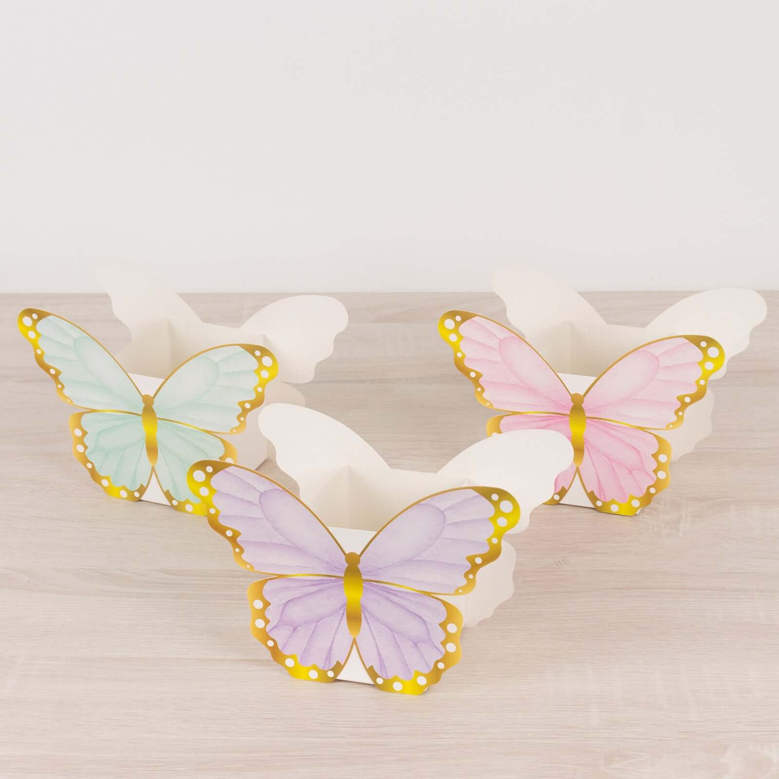 12-Pack High-Quality Butterfly-Themed Paper Candy Gift Favor Boxes, 6x8 Size