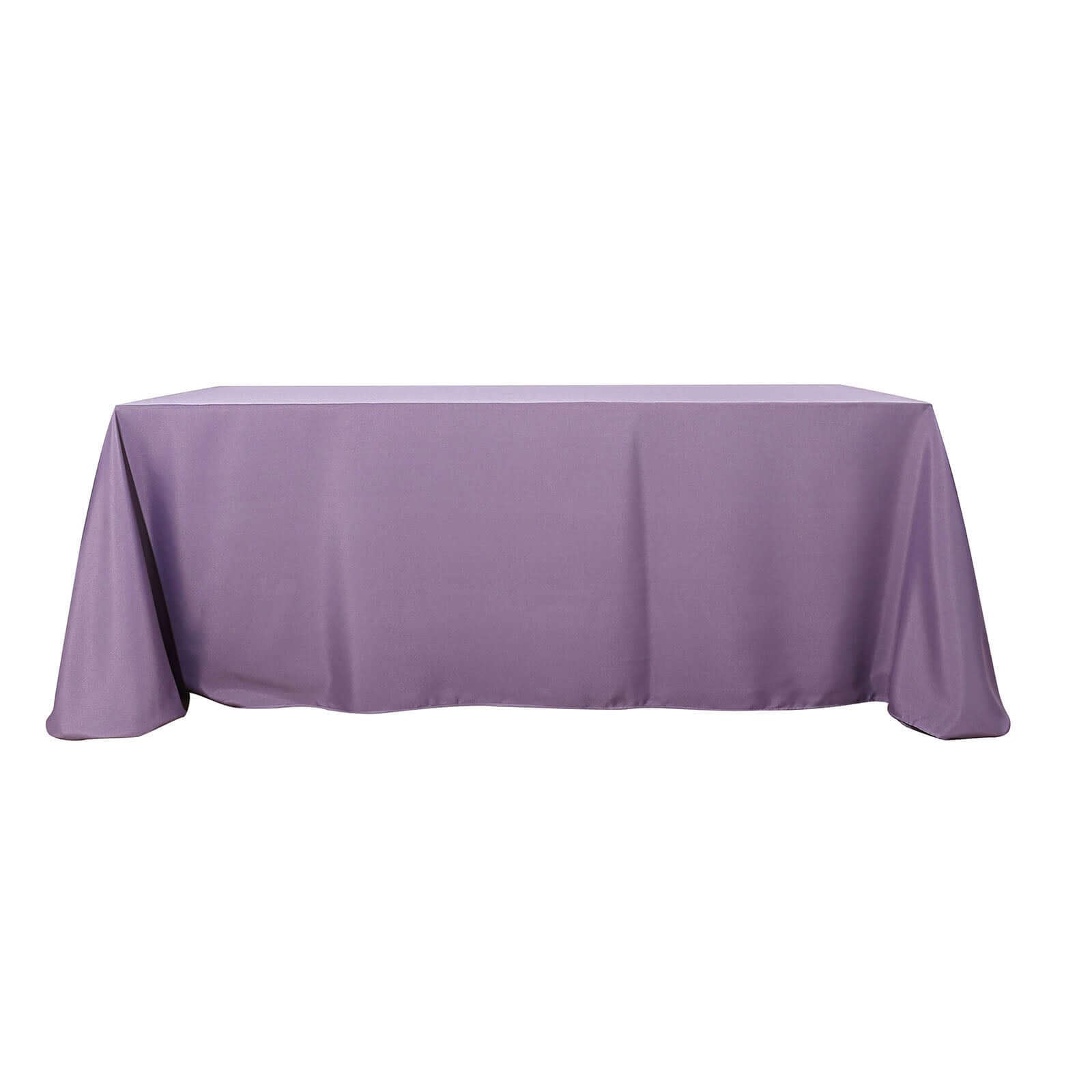 Wrinkle-Resistant Seamless Violet Amethyst Polyester Rectangle Tablecloth 90x132