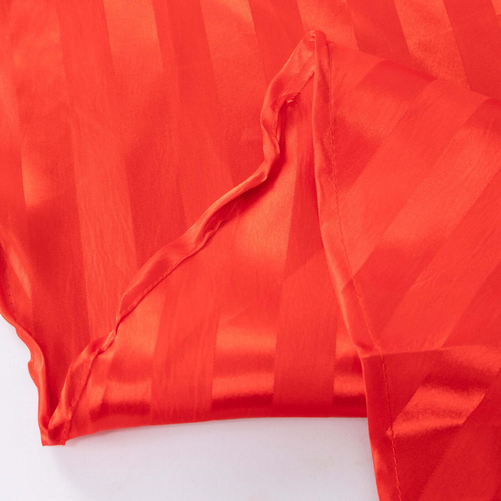 Hot Deal! Red Satin Striped 90x132 Rectangular Seamless Tablecloth