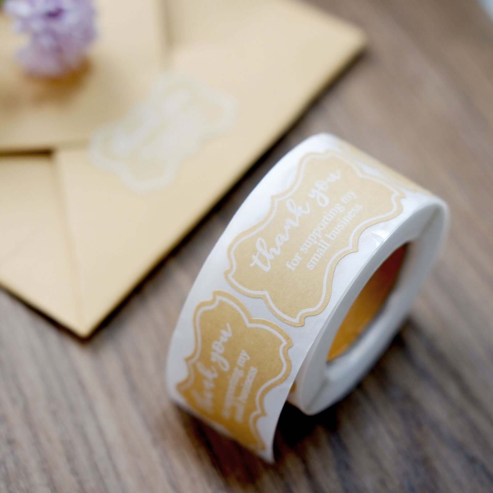 Get 500Pcs Thank You Stickers for Small Business Support - Ideal for DIY Envelopes