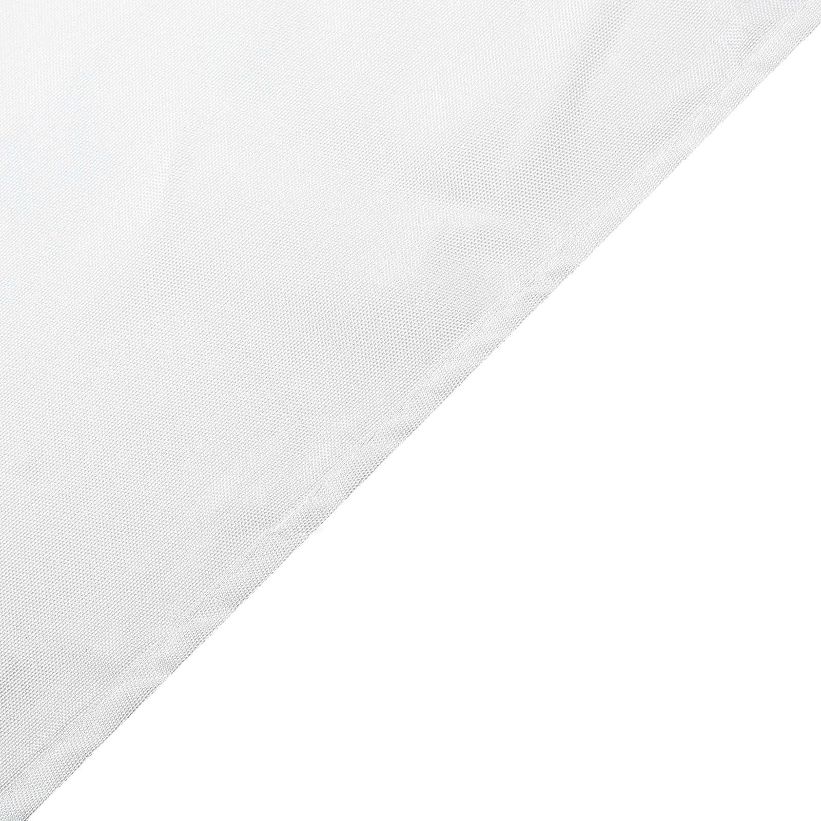 Wrinkle-Resistant White Polyester Rectangle Tablecloth (50x120) for Daily Use - Great Value!