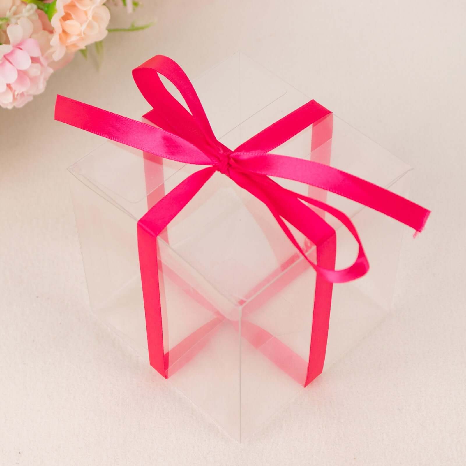 100-Yard 3/8-Inch Fuchsia Single-Sided Decorative Satin Ribbon Roll