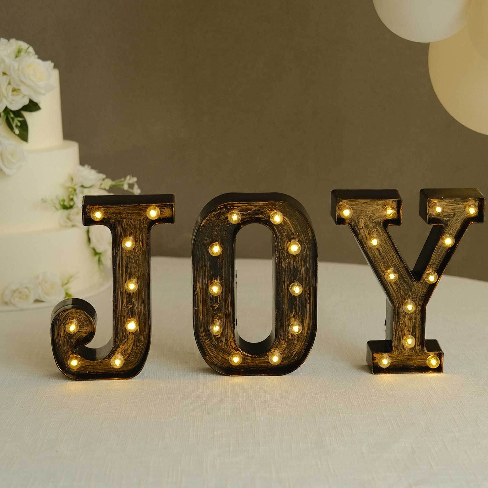 Hot! Industrial Style Antique Black LED Marquee Letter O for Weddings & Displays