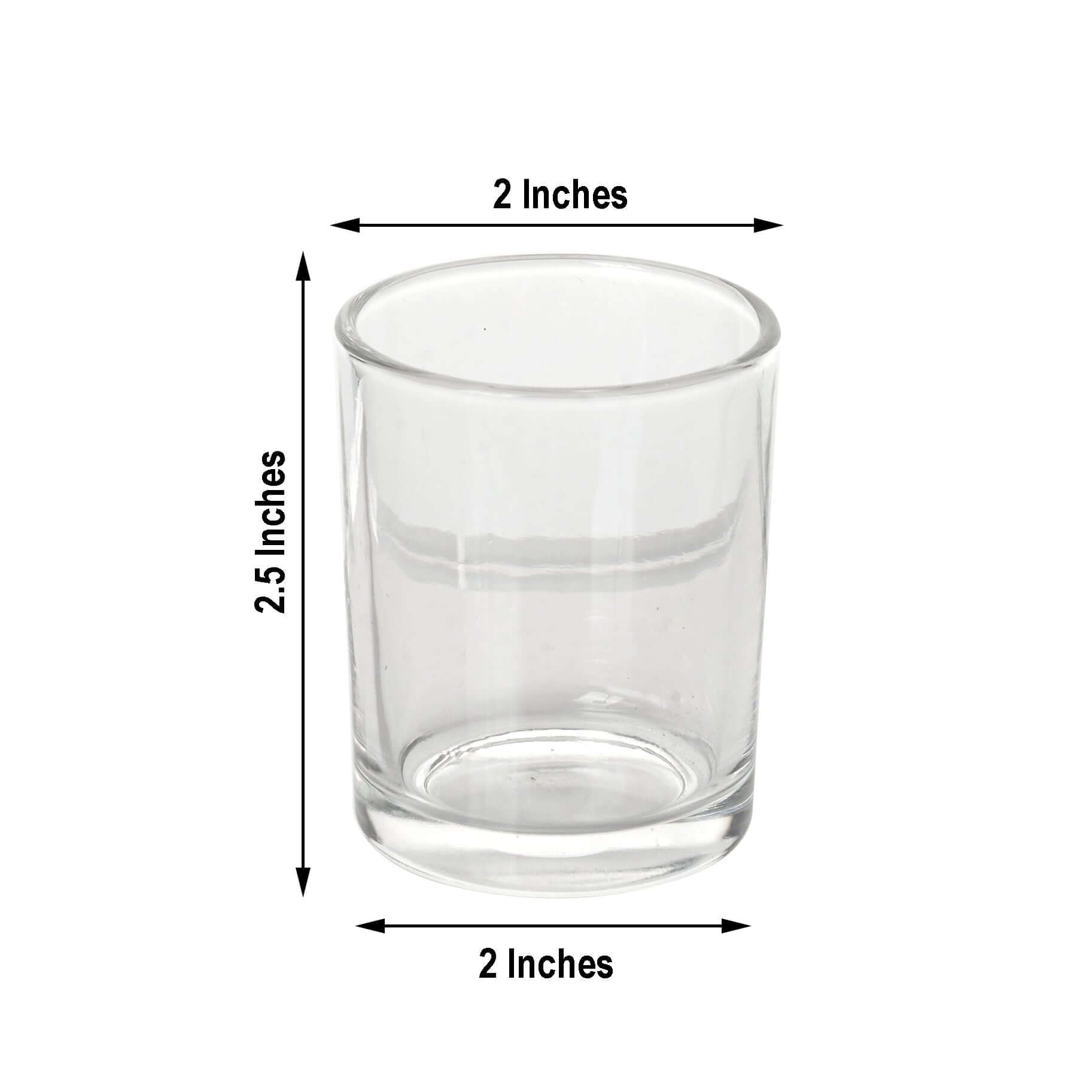 12-Pack Clear Glass Votive Candle Holders for Weddings & Events