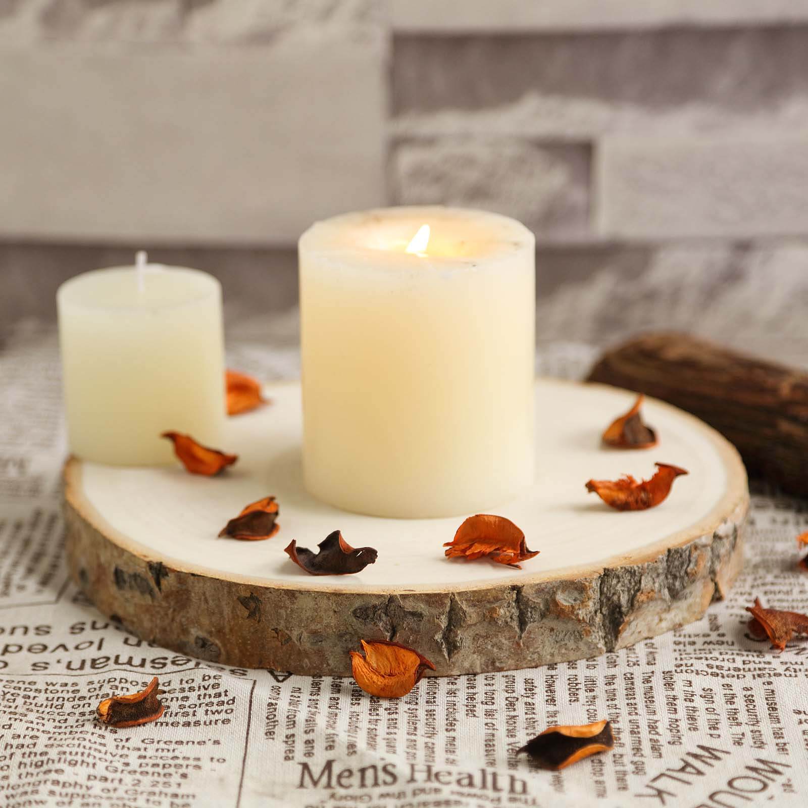 Versatile Rustic Round Poplar Wood Slices - 9 Dia Table Centerpieces