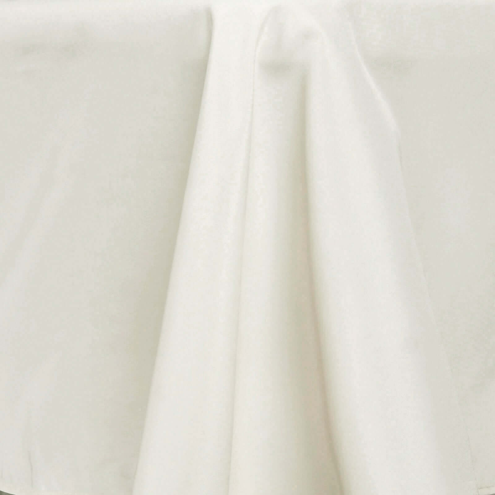 Wrinkle-Resistant & Easy-Care Ivory Polyester Rectangle Tablecloth (54x96) - Ideal for Events