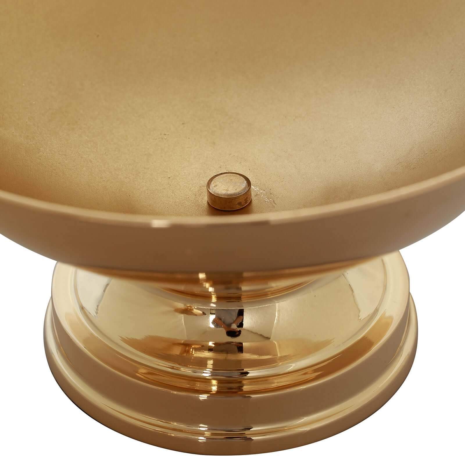 Hot Sale! Gold Metal Round Pedestal Flower Pot - 12