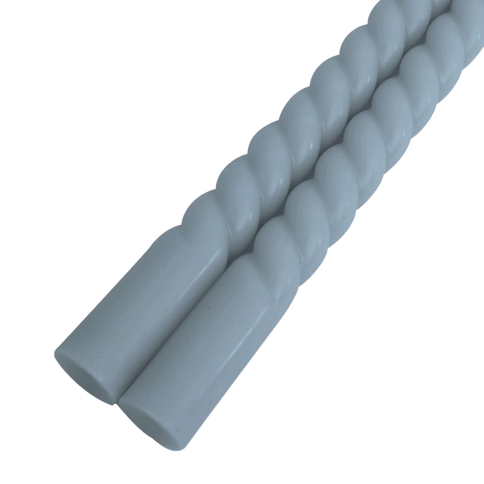 Hot Deal! 12-Pack Premium Unscented Dusty Blue Spiral Taper Candles, 11.25