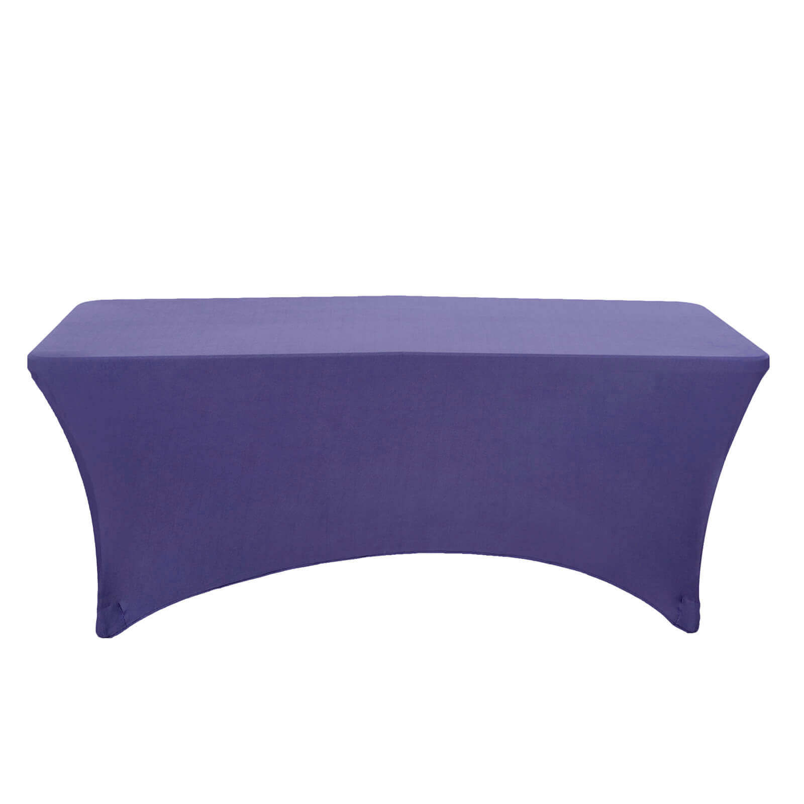 Purple Durable Stretch Spandex 96x30 Rectangle Table Cover - Ideal for Events
