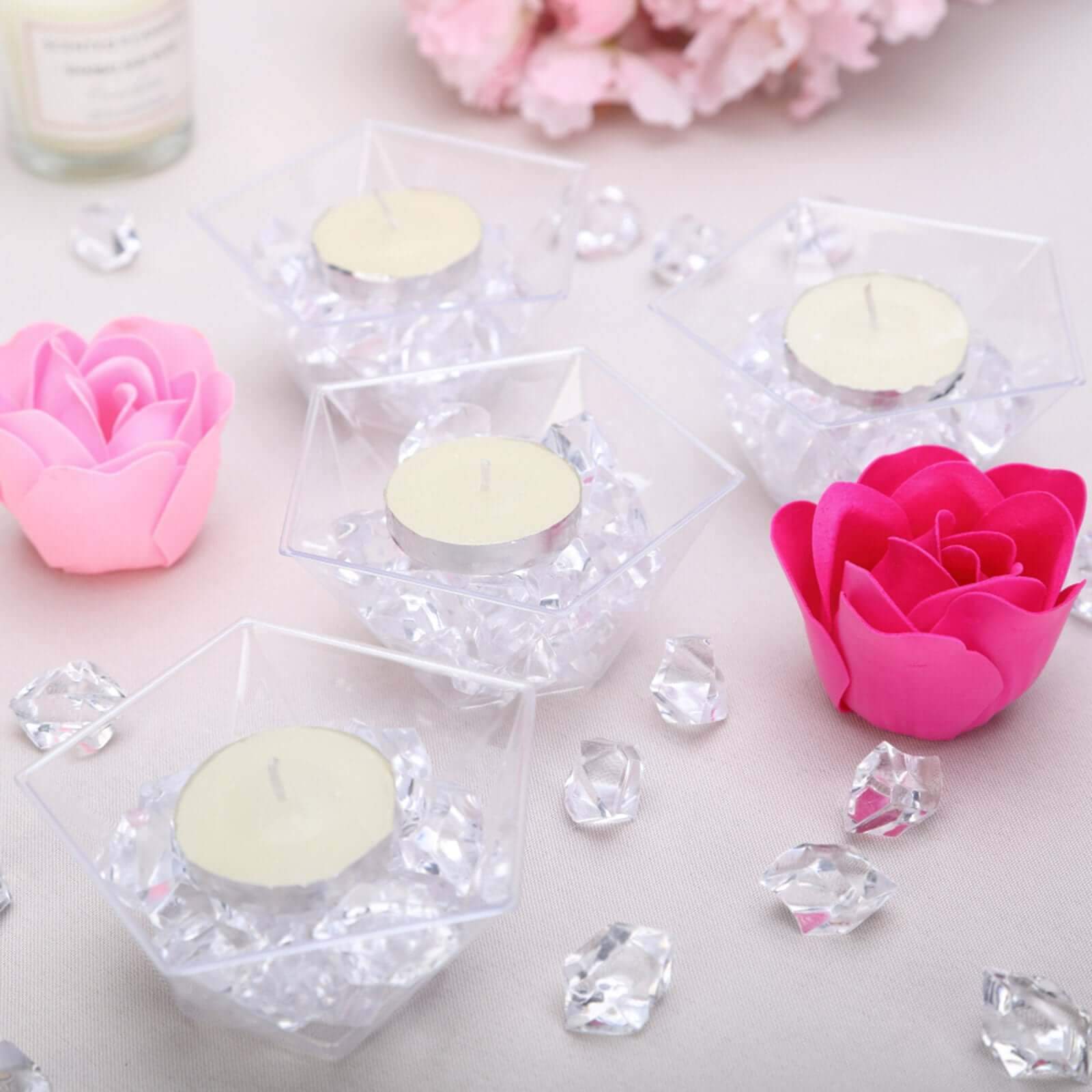 300 Pcs Large Clear Acrylic Ice Bead Vase Fillers - Ideal for Event Decor & DIY Crafts