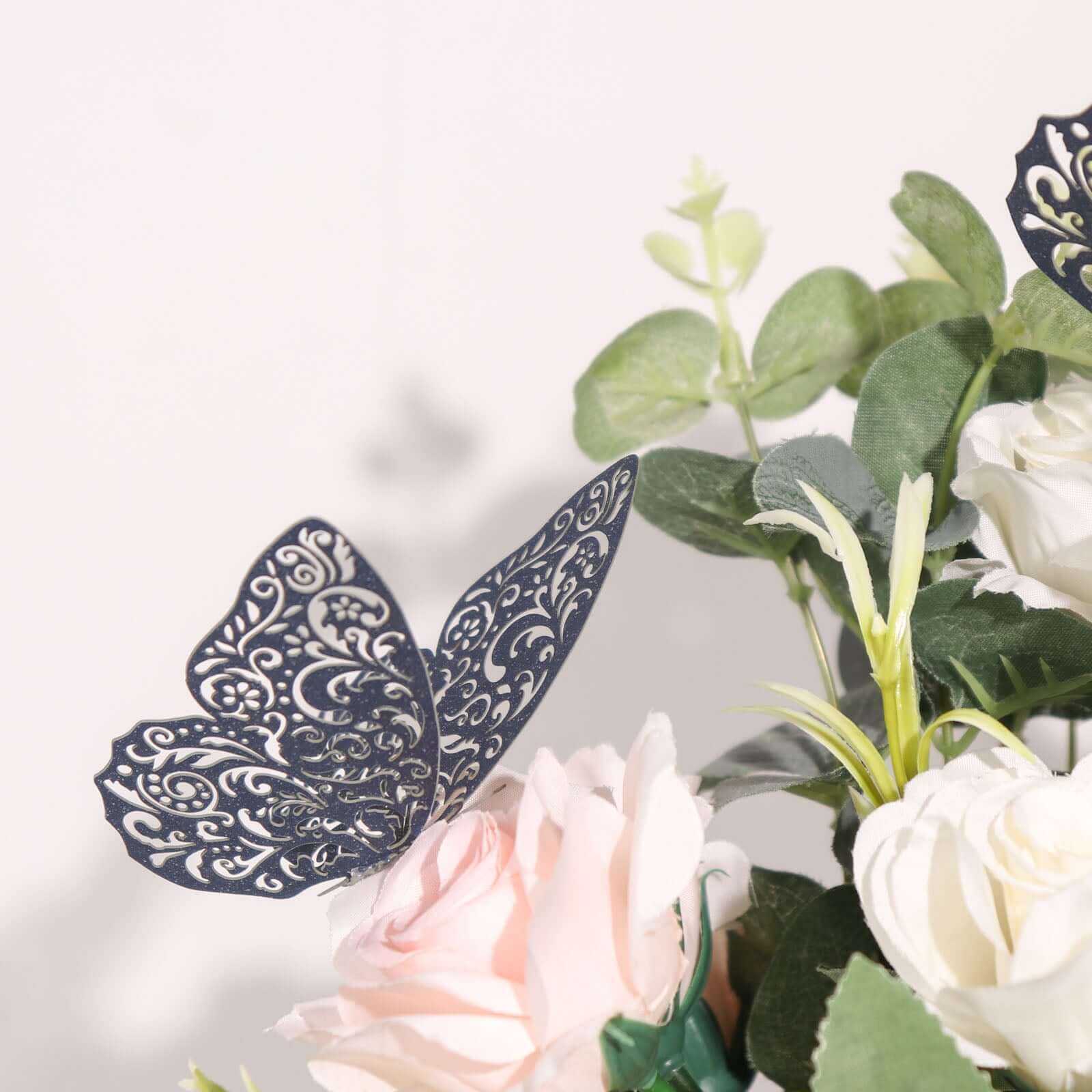 Hot Sale! 12-Pack Navy Blue 3D Butterfly Wall Decals - DIY Removable Stickers for Eye-Catching Decor