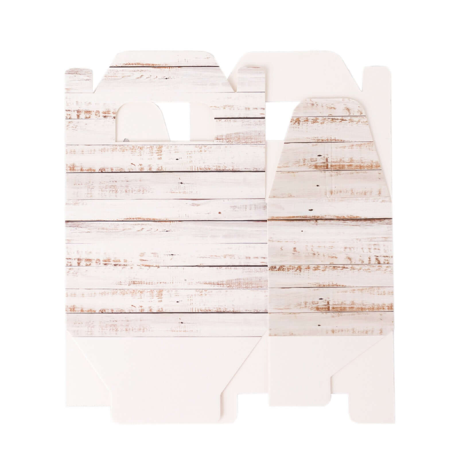 Get 25-Pack Rustic White Candy Gift Tote Gable Boxes with Wood Pattern