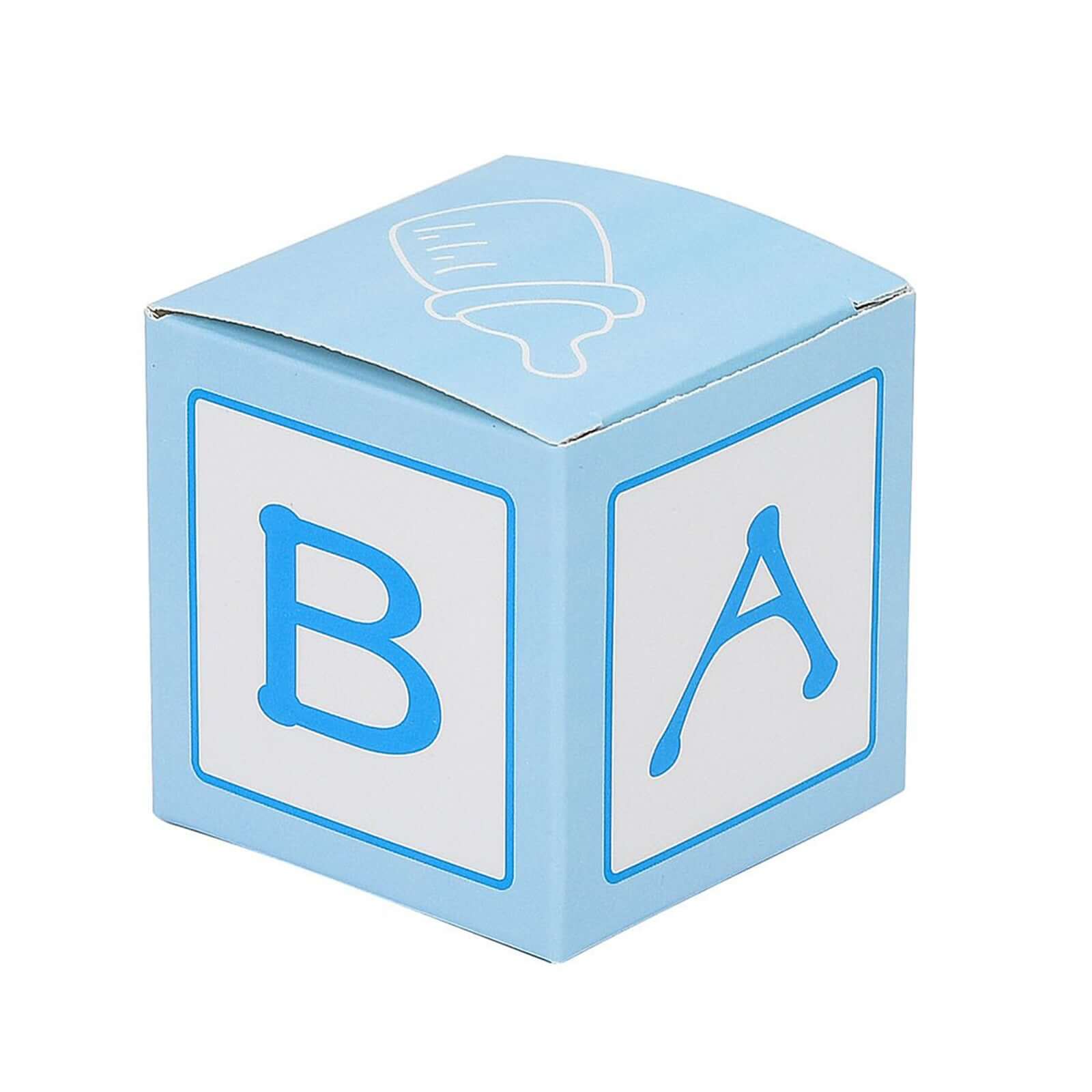 25-Pack Light Blue Baby Shower Candy Gift Boxes - Perfect Party Favors