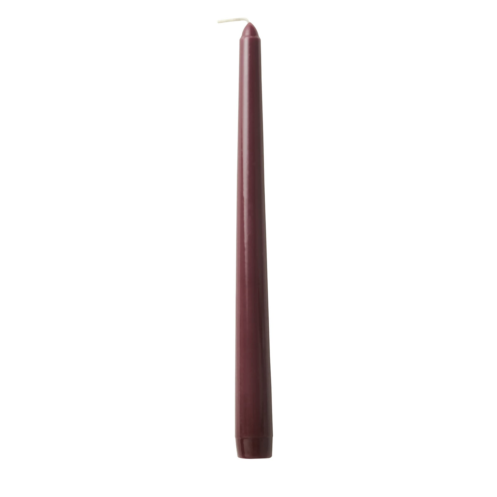 Premium 12-Pack Unscented Burgundy Taper Candles for Elegant Settings - 10 Inches