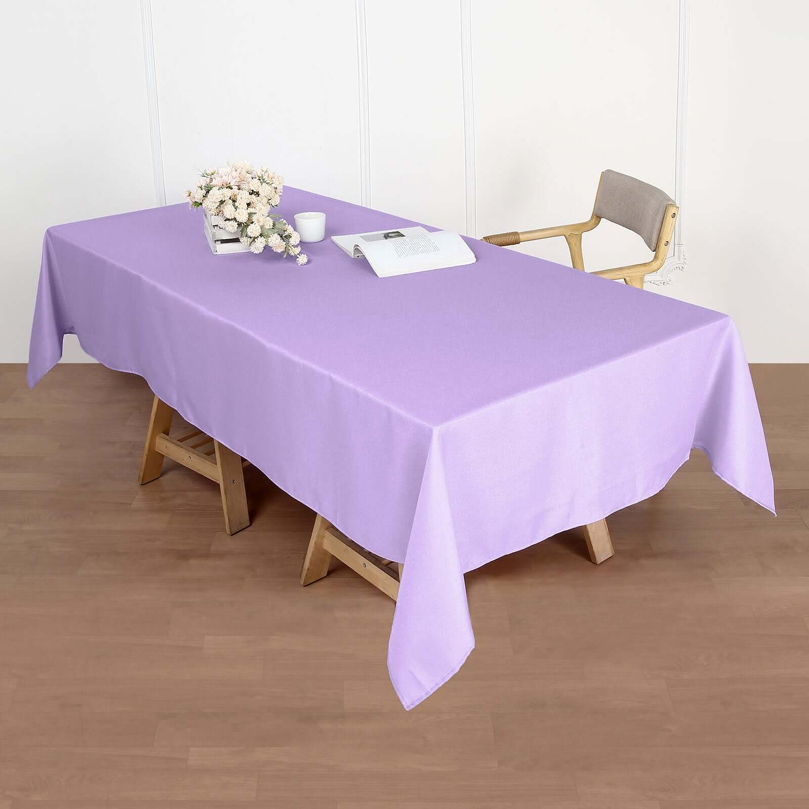 Stylish & Durable Lavender Lilac Polyester 60x102 Rectangle Tablecloth