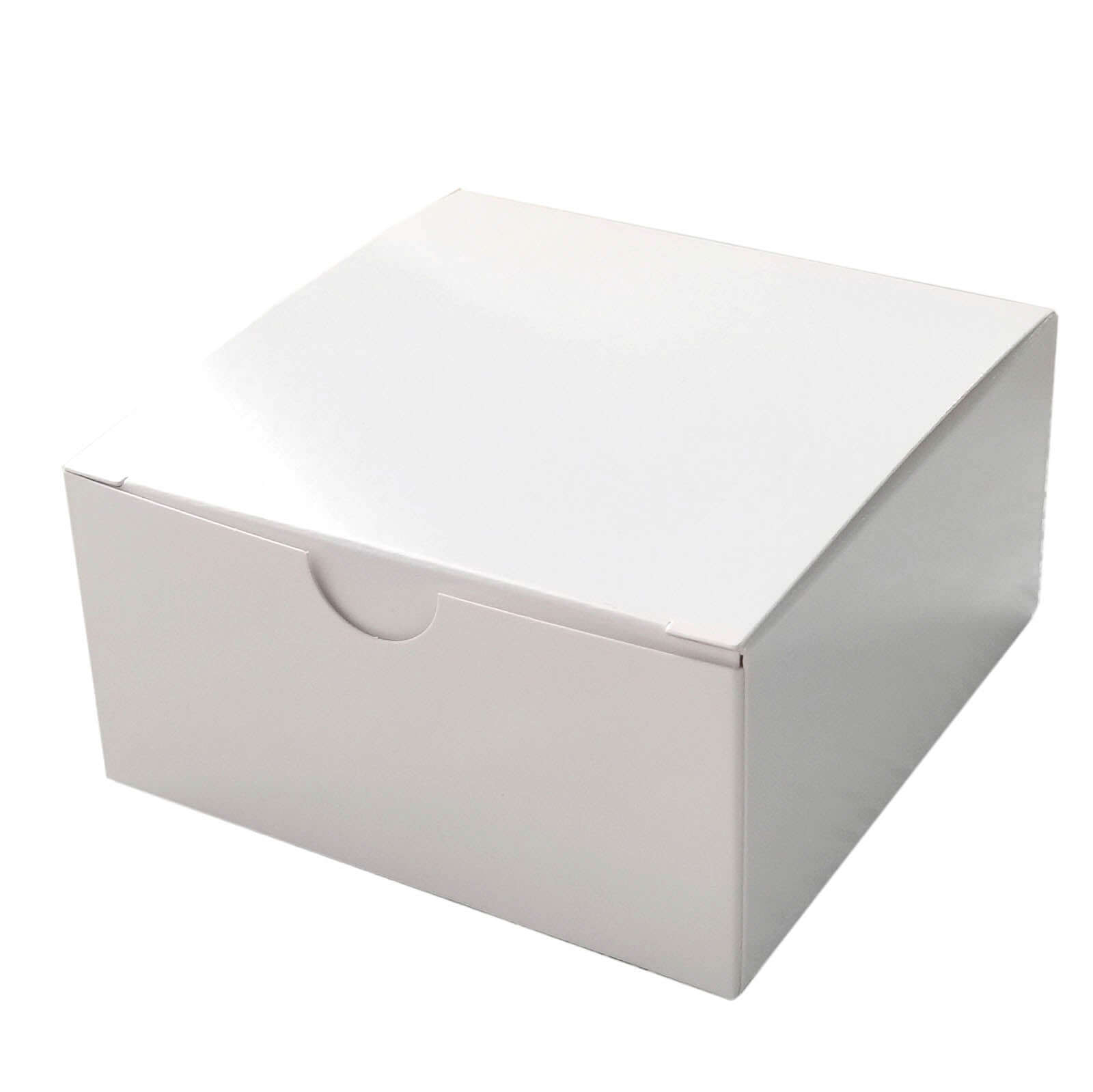 100-Piece Set of White Cardstock Cupcake Gift Boxes, 4x4x2 Inches