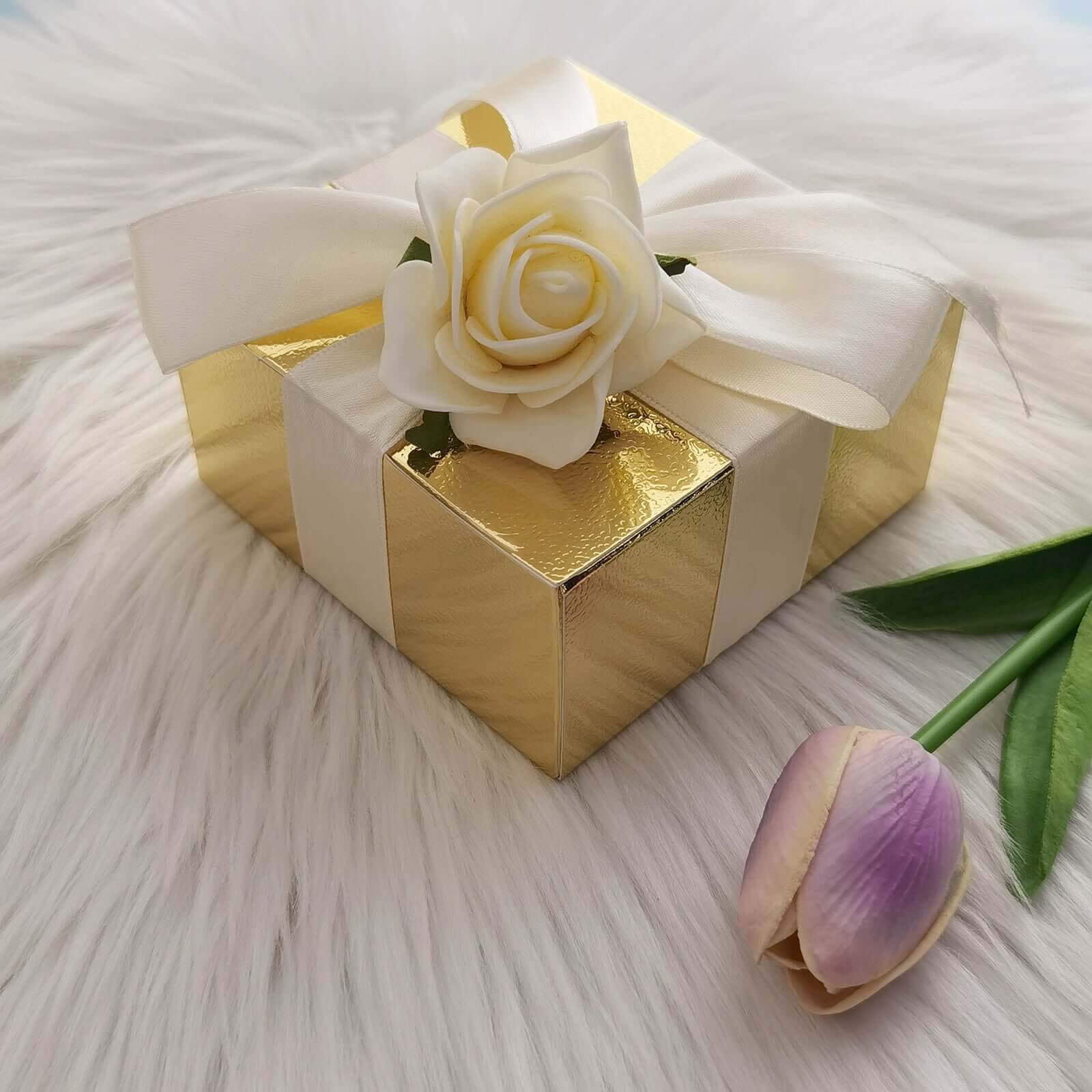 Hot Deal! 100-Pack 4x4x2 Gold DIY Cake Cupcake Party Favor Gift Boxes