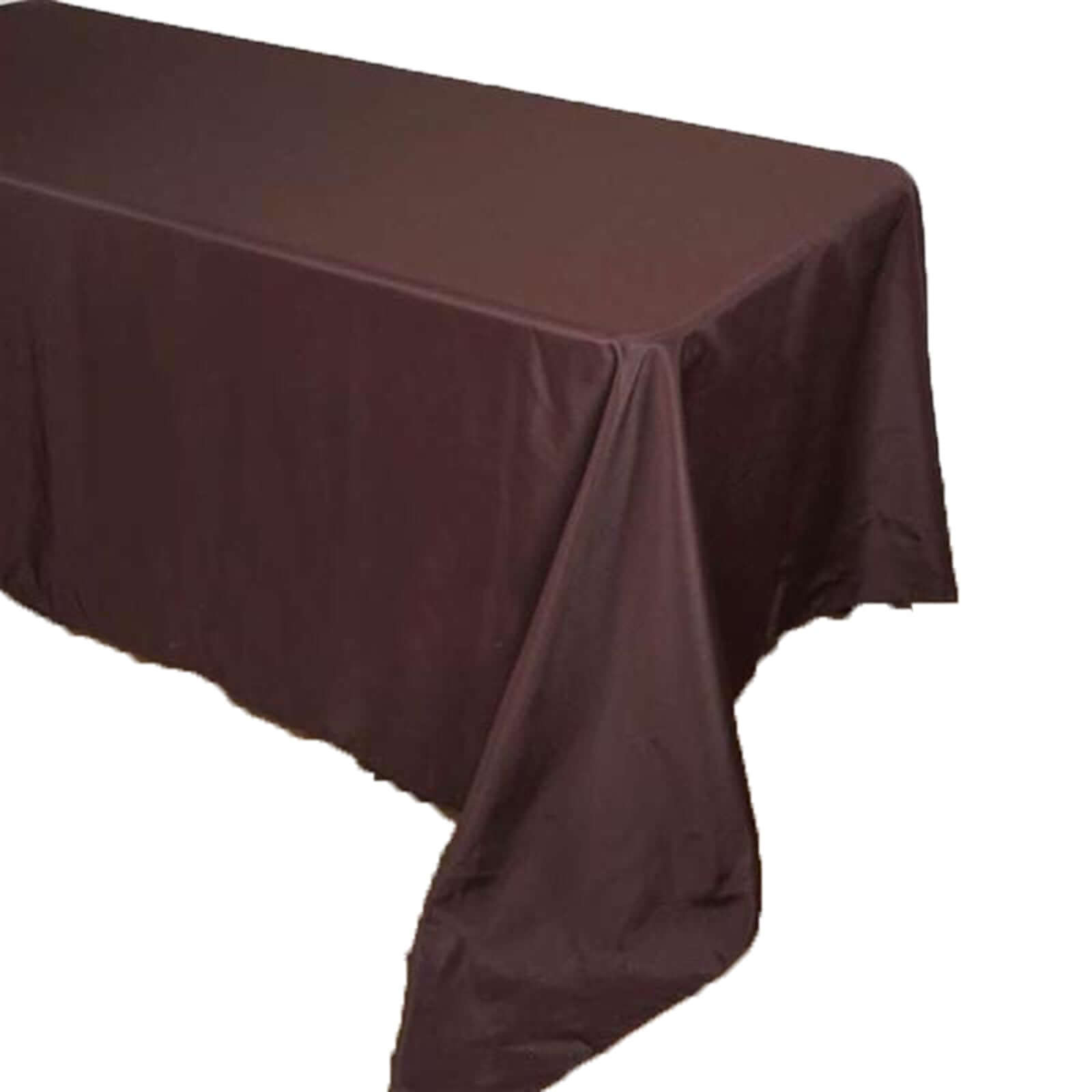 Exclusive Chocolate Polyester Wrinkle - Resistant Seamless Tablecloth 90x156