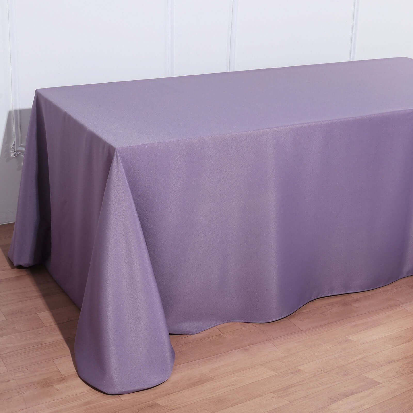 Wrinkle-Resistant Seamless Violet Amethyst Polyester Rectangle Tablecloth 90x132