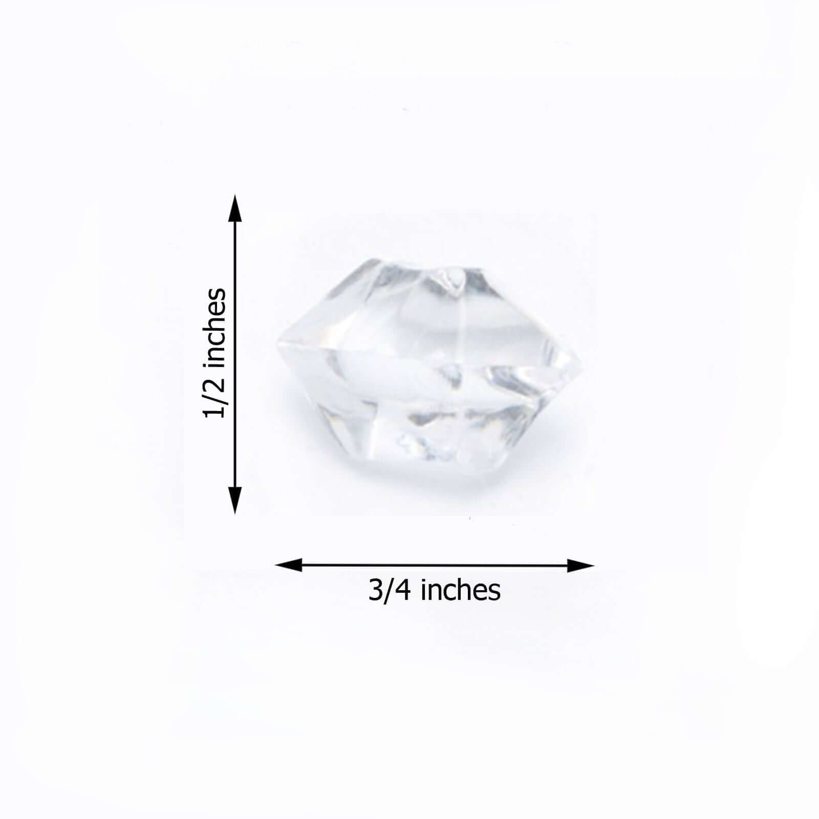300 Pcs Large Clear Acrylic Ice Bead Vase Fillers - Ideal for Event Decor & DIY Crafts