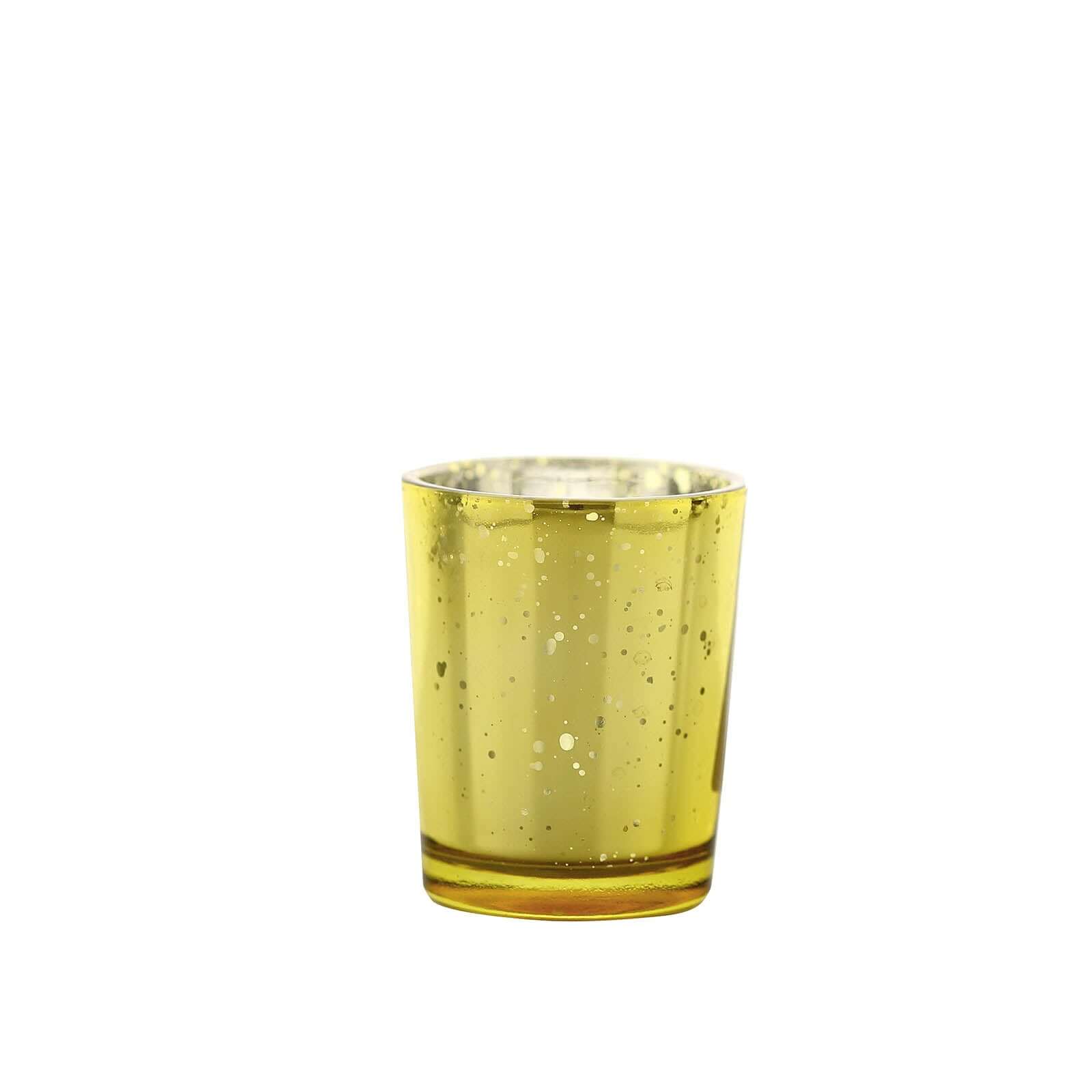 Hot Sale! 12-Pack Gold Speckled Mercury Glass Votive Tealight Holders
