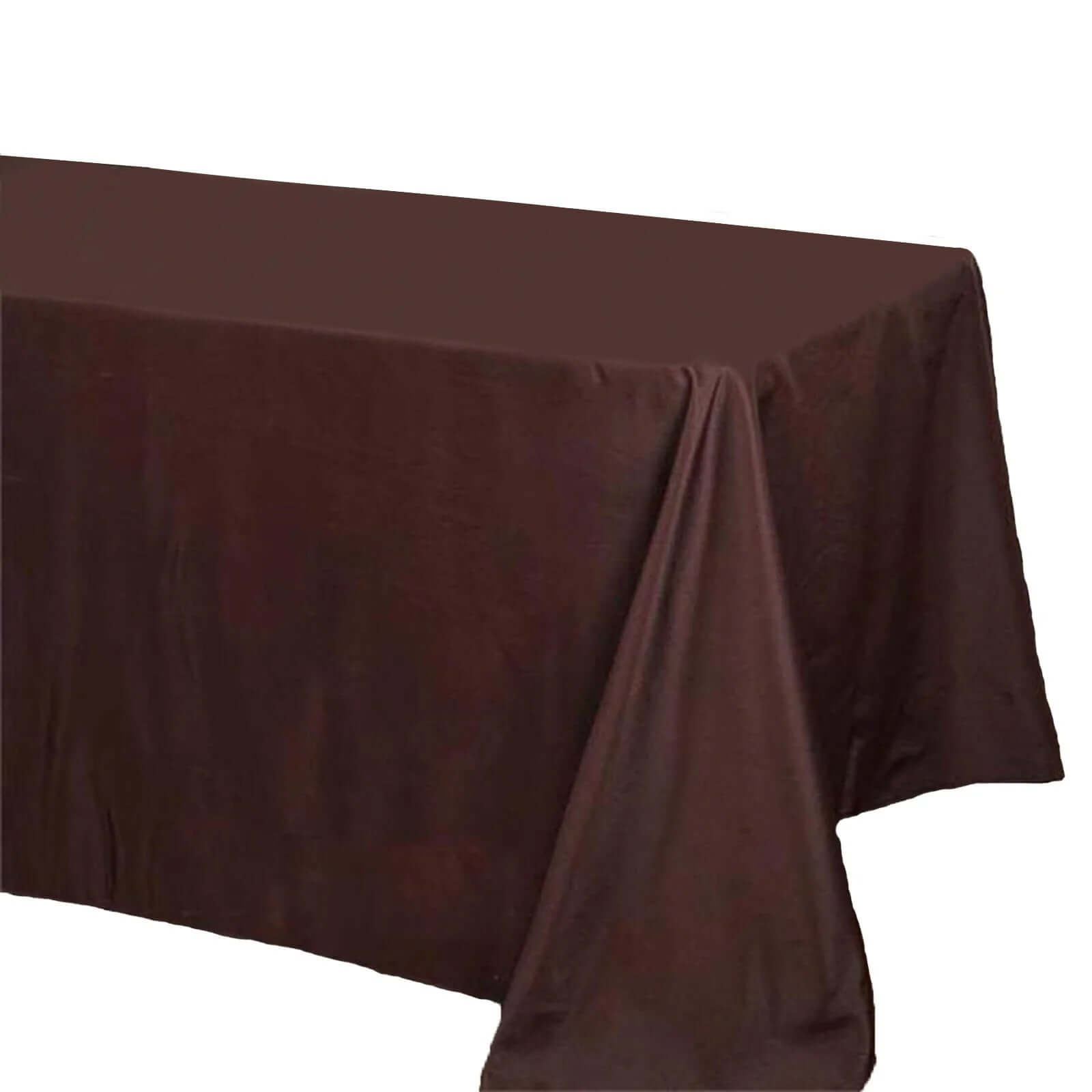 Chocolate Polyester Rectangle Tablecloth 72x120 - Durable and Stylish for Any Event