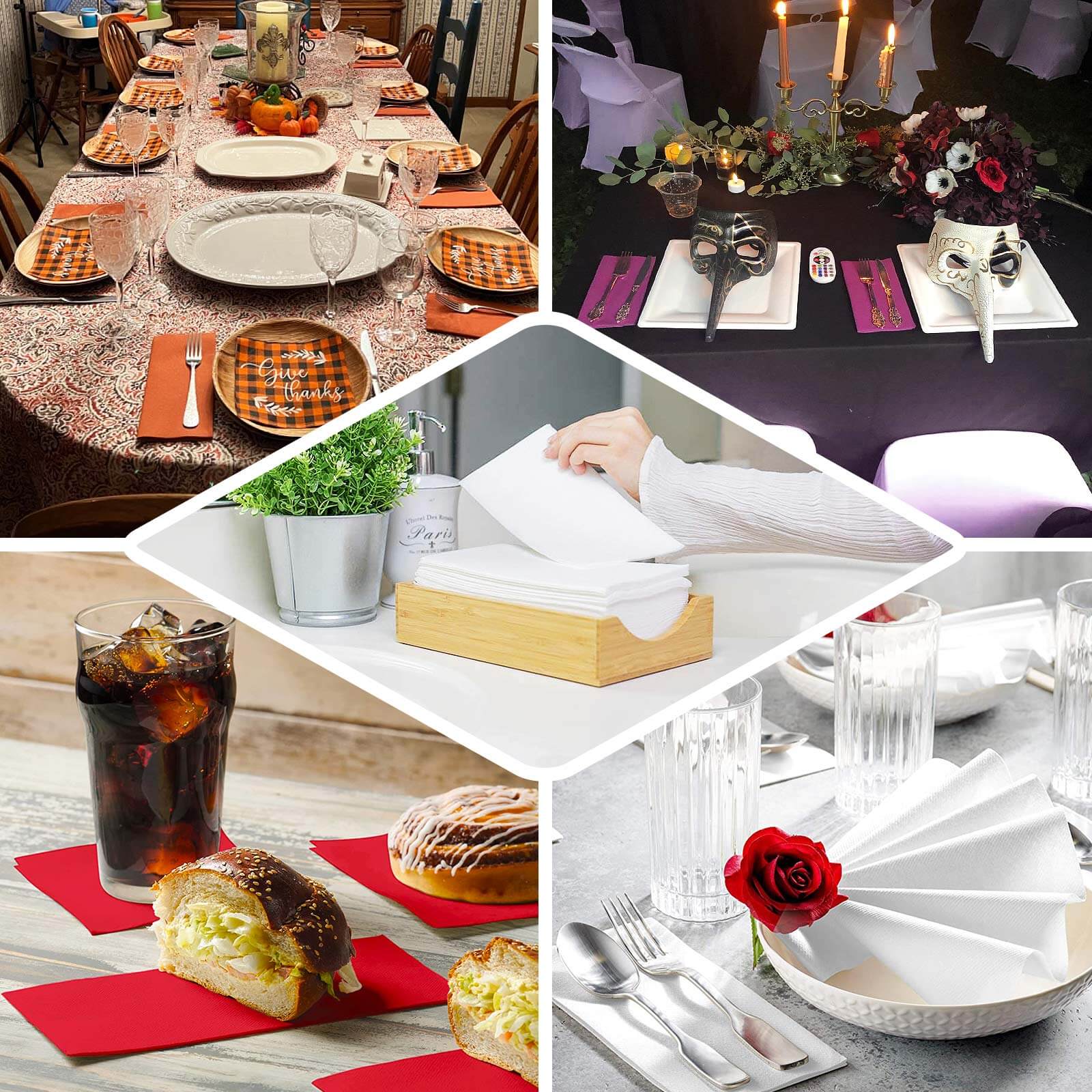Hot Deal! 50-Pack Fuchsia Soft 2-Ply Disposable Cocktail Napkins for Weddings