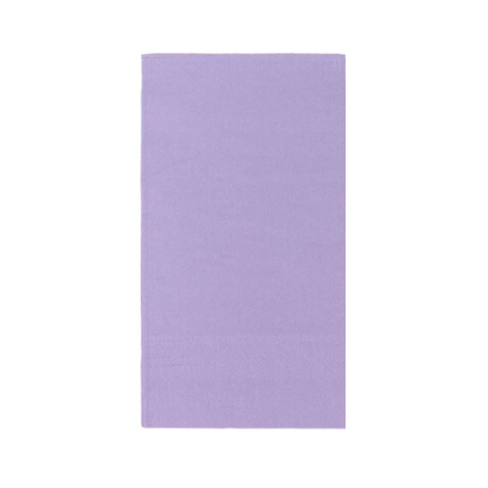 Soft 50-Pack 2-Ply Disposable Lavender Lilac Paper Cocktail and Beverage Napkins for Weddings