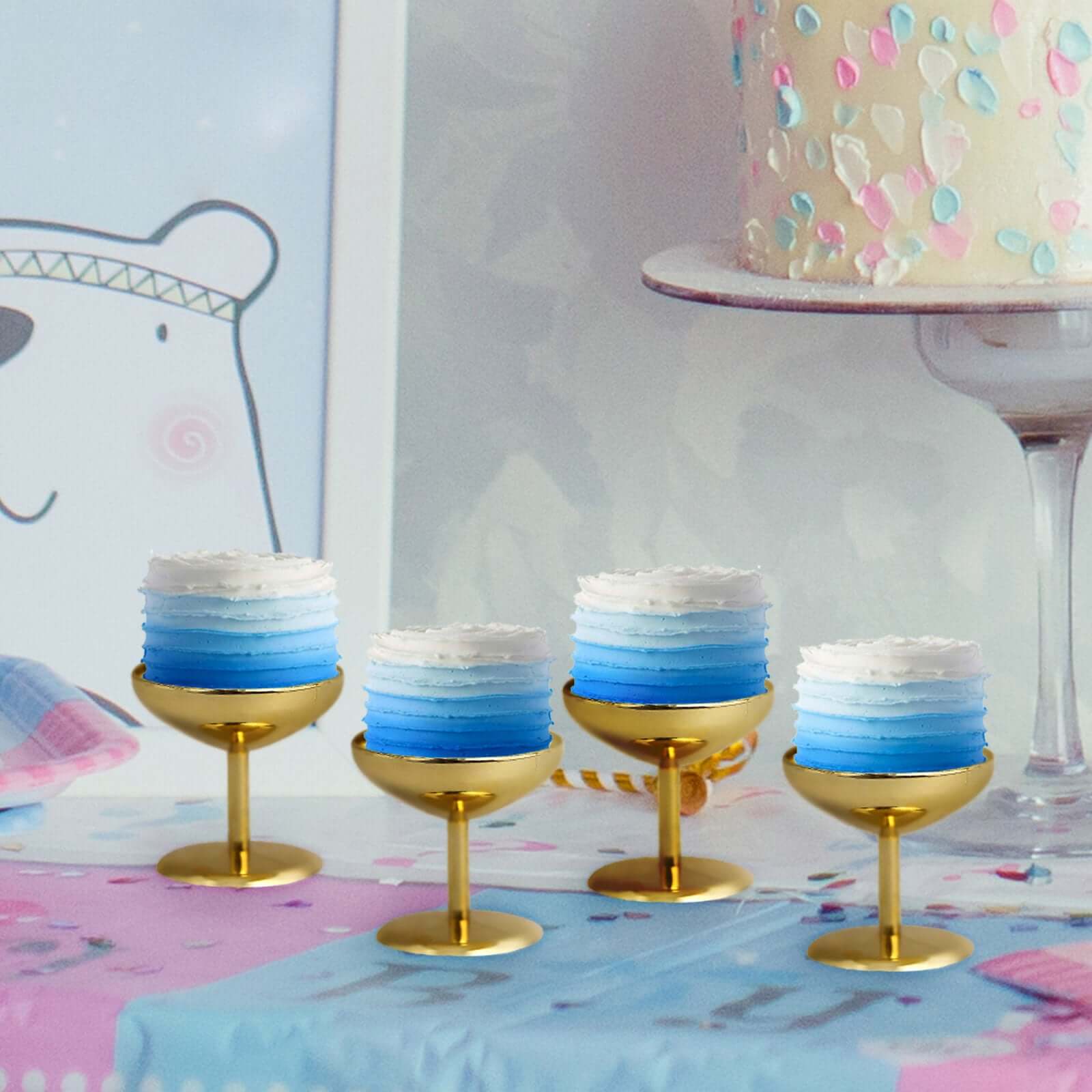 12-Pack Gold Plastic Dessert Cups - Ideal for Treats