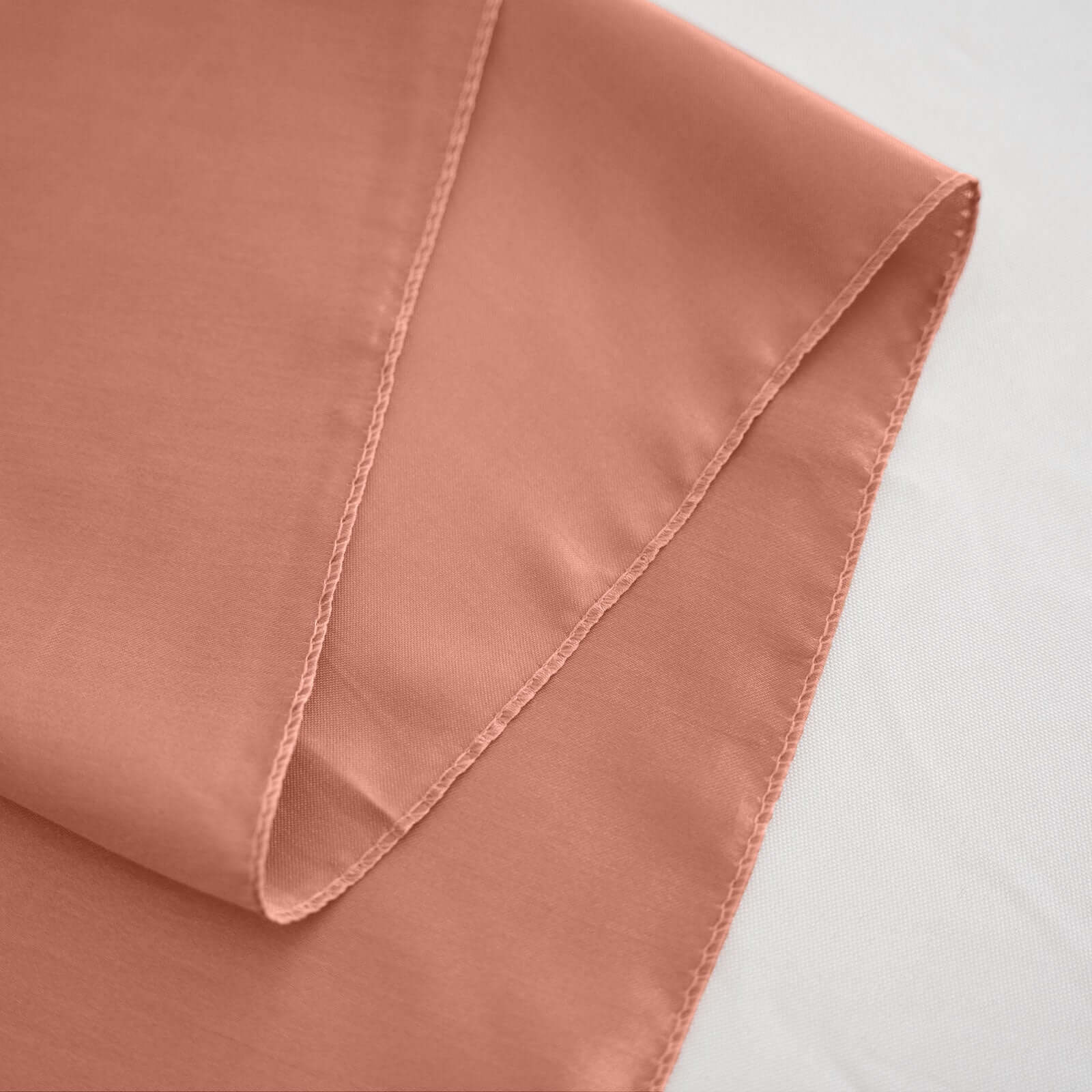 Exclusive Seamless Terracotta Satin Tablecloth 90x132