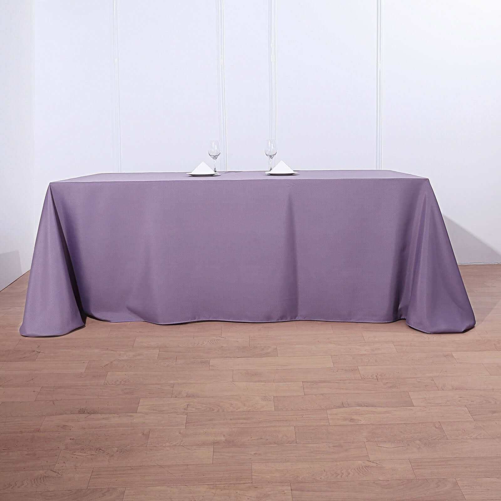 Wrinkle-Resistant Seamless Violet Amethyst Polyester Rectangle Tablecloth 90x132