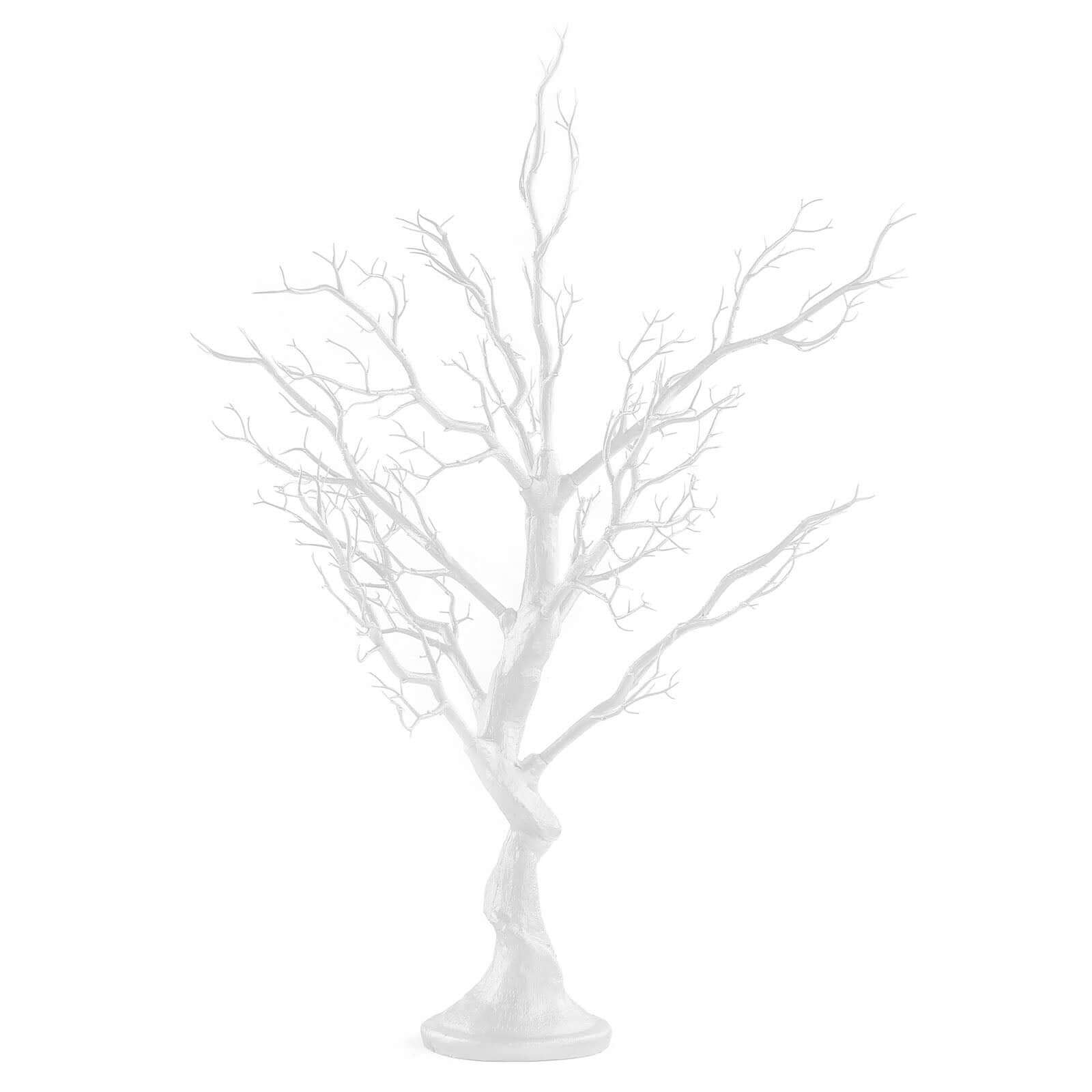 Hot Sale! White Manzanita Artificial Tree Centerpiece with 8 Acrylic Bead Chains for Modern Weddings and Parties