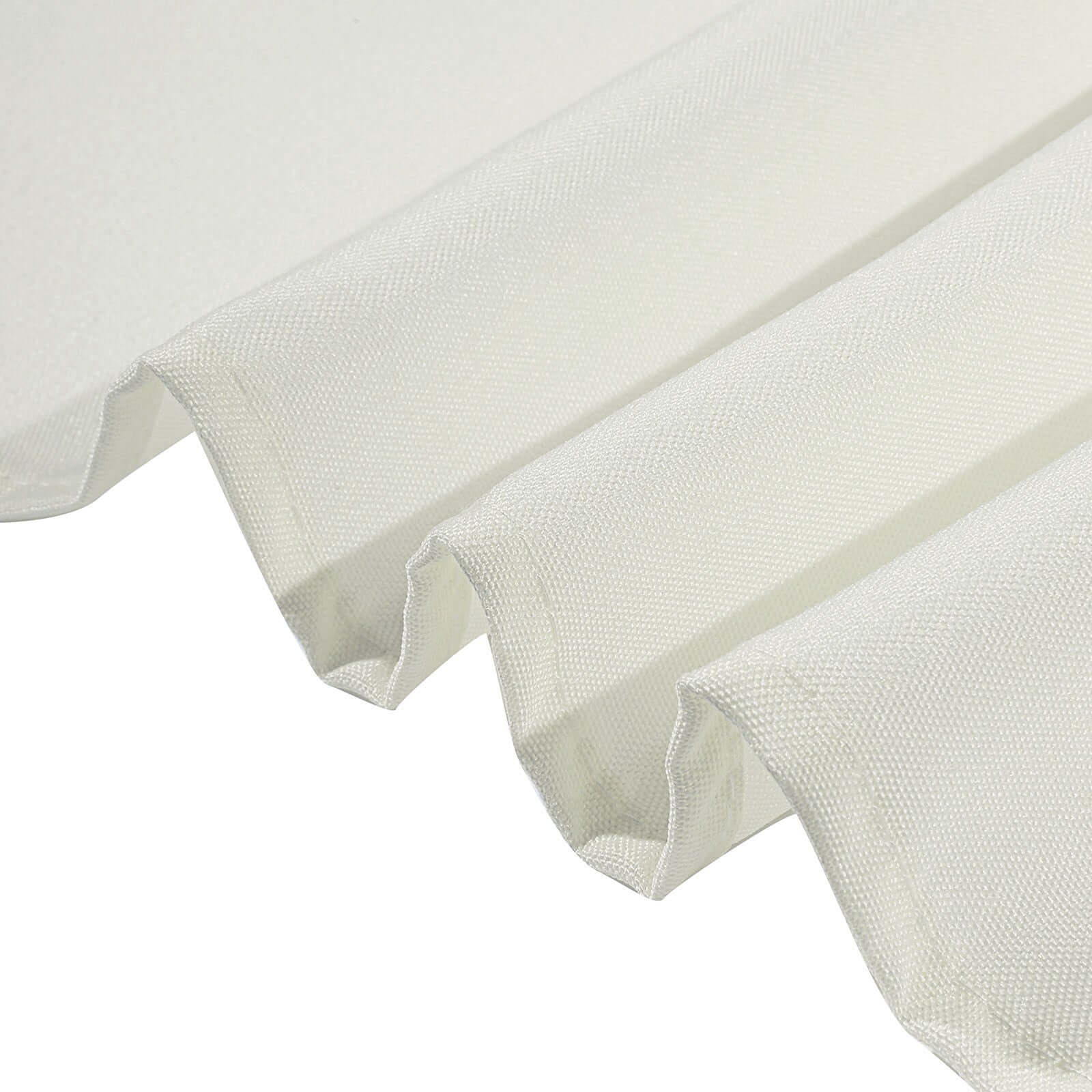 Ivory Polyester 90x156 Rectangle Tablecloth with Rounded Corners - Perfect for Events!