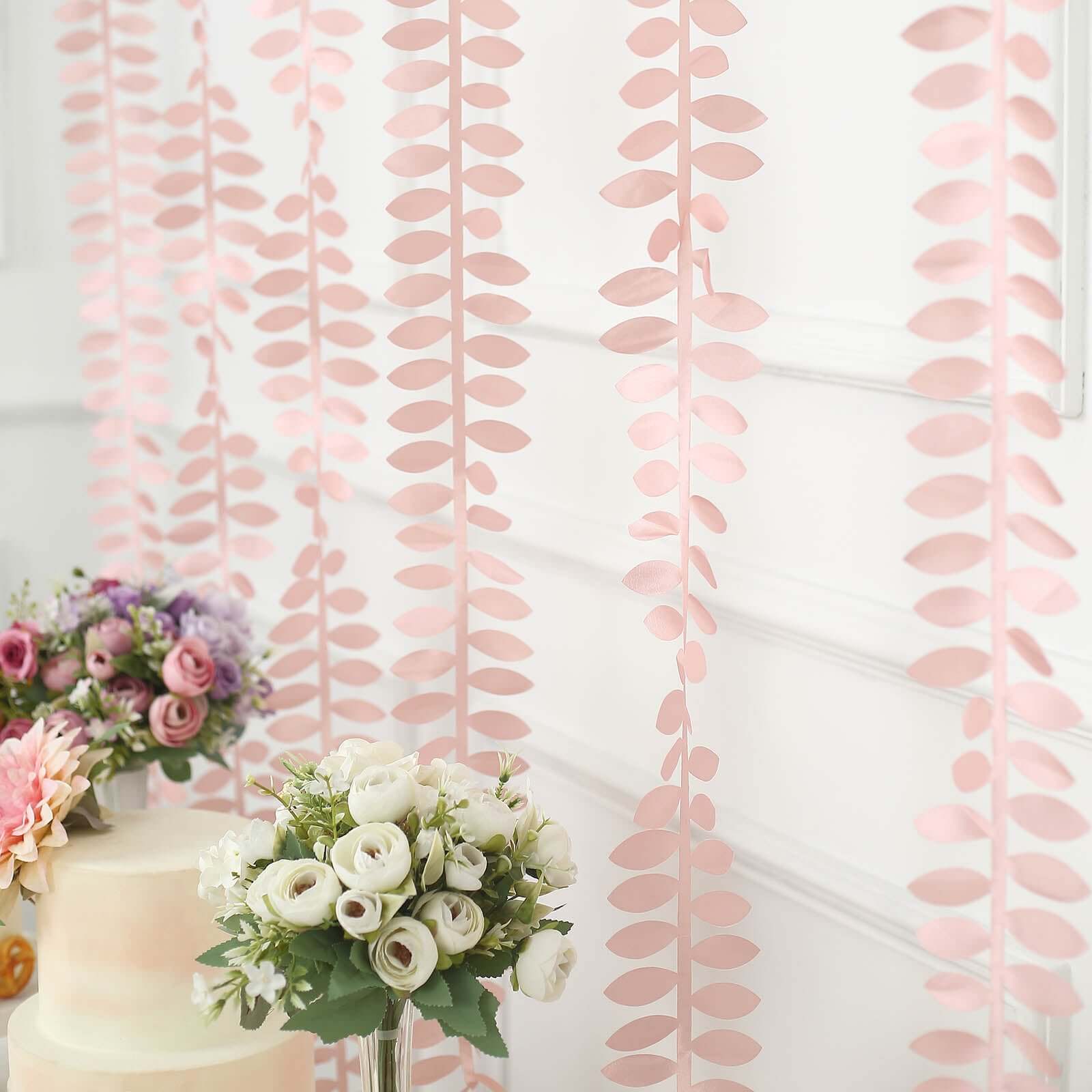 50ft Dusty Rose Taffeta Ribbon Sash with Four - Leaf Petal Design for Elegant Decor