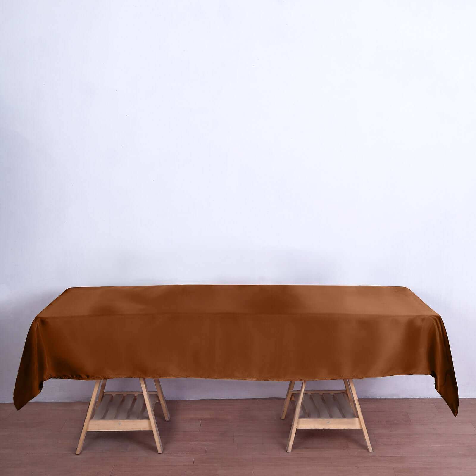 Hot Sale! Smooth and Lustrous Cinnamon Brown Satin Rectangular 60x102 Tablecloth