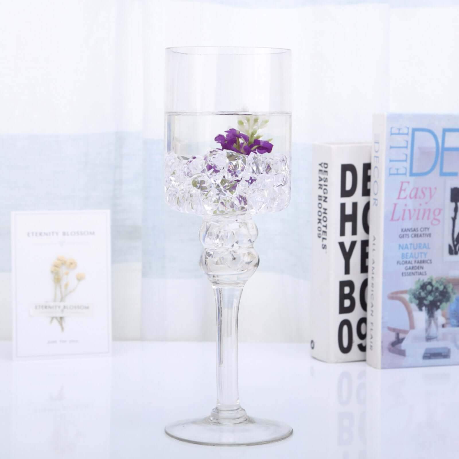 300 Pcs Large Clear Acrylic Ice Bead Vase Fillers - Ideal for Event Decor & DIY Crafts