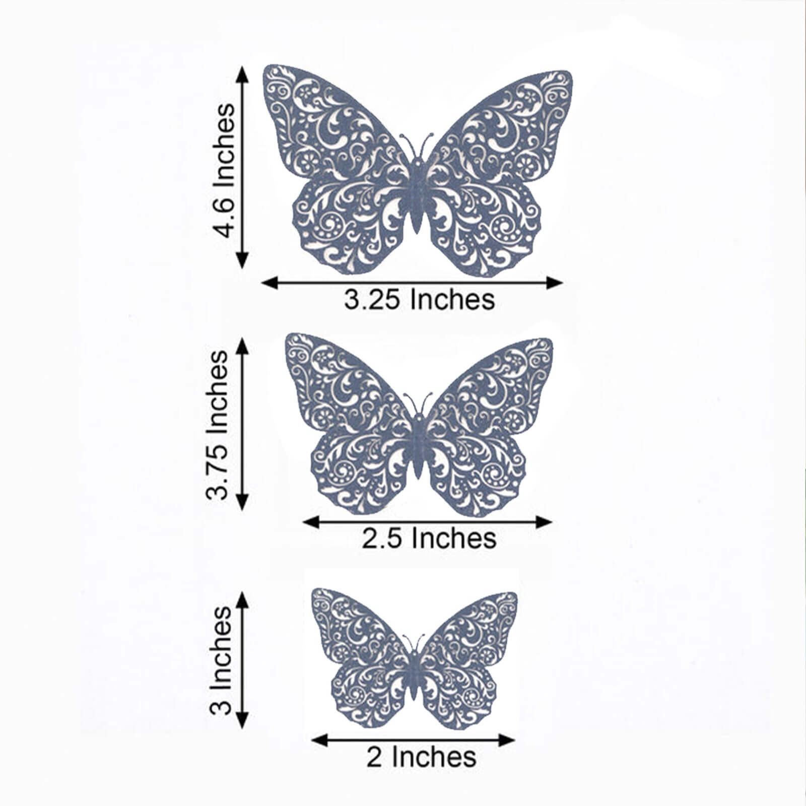 Hot Sale! 12-Pack Navy Blue 3D Butterfly Wall Decals - DIY Removable Stickers for Eye-Catching Decor