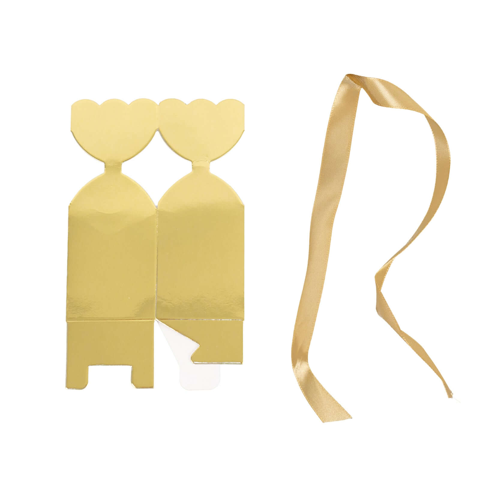 25-Pack Gold Floral Satin Ribbon Candy Gift Boxes - Ideal for Parties