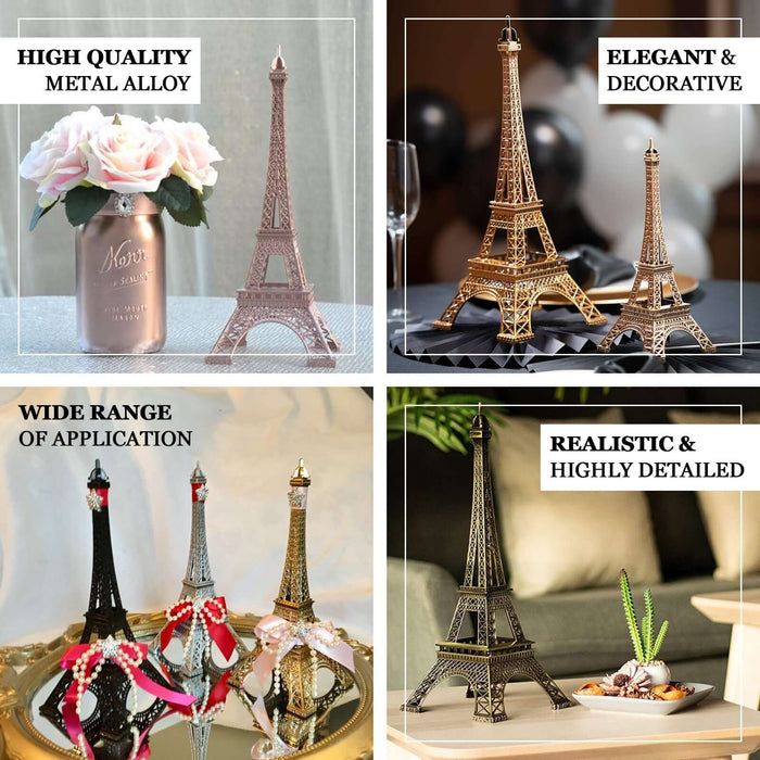 Hot Sale! Stylish Metal Rose Gold Eiffel Tower Table Centerpiece for Party Cake Toppers
