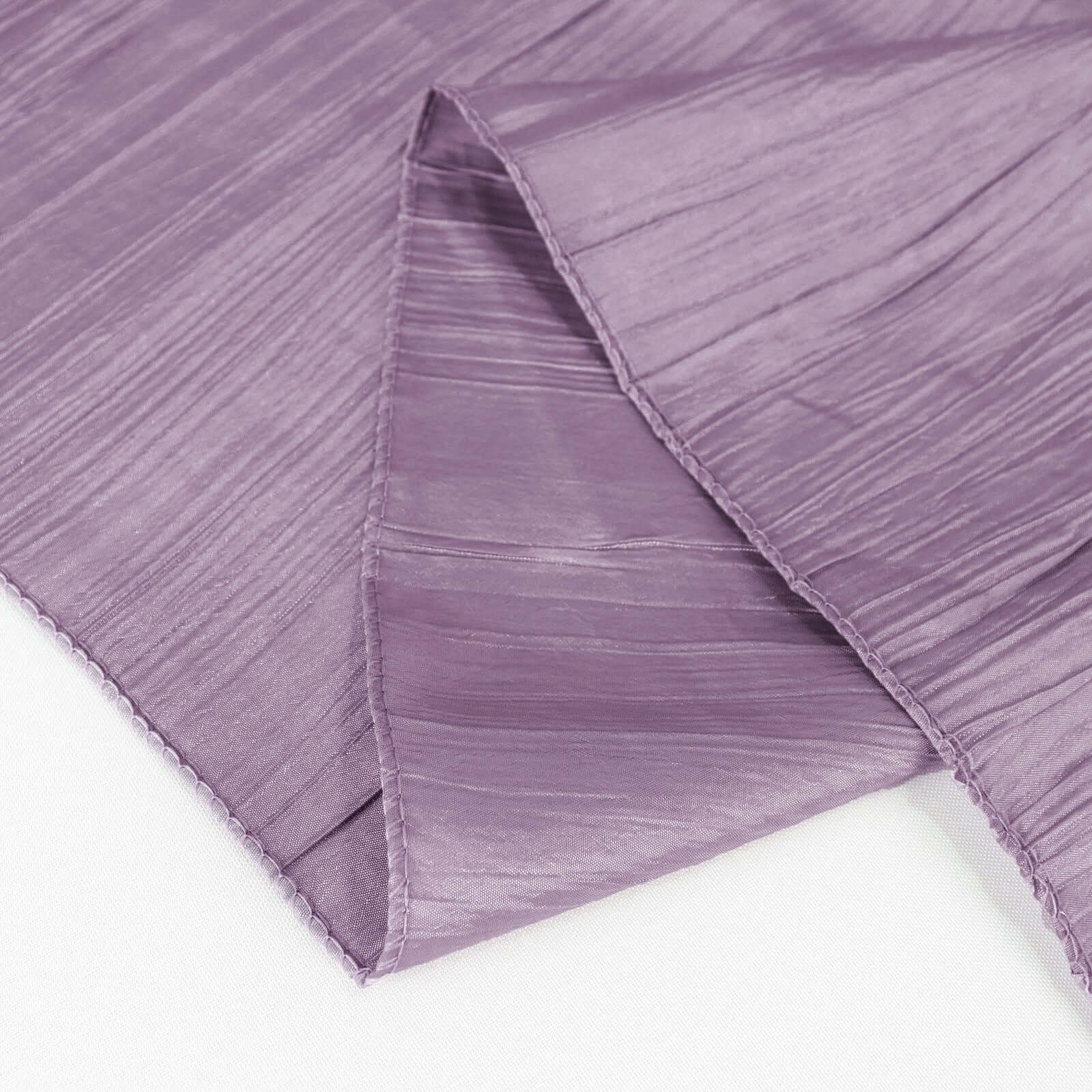 Violet Amethyst Accordion Crinkle Taffeta 60x102 Rectangle Tablecloth