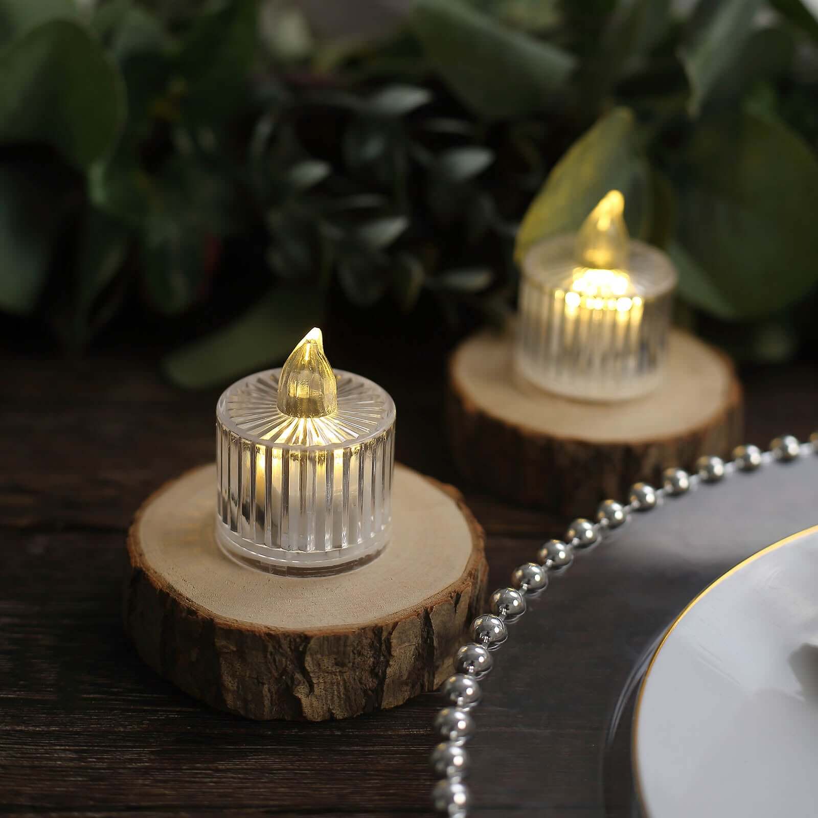 Hot Sale! 12-Pack Flameless Warm White LED Tealight Candles in Transparent Column Style