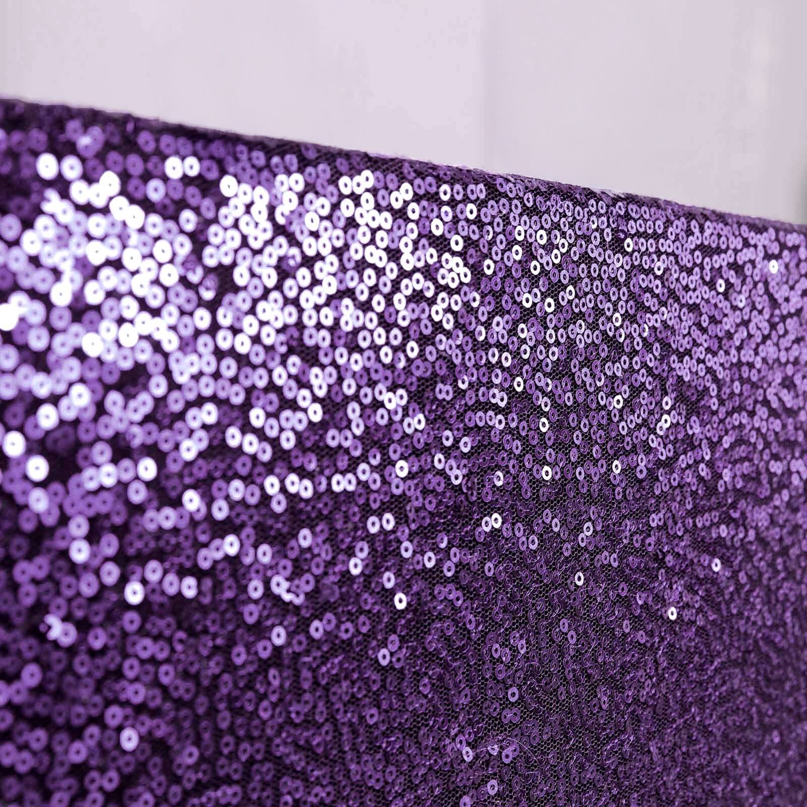 Hot! Purple Seamless Sequined Rectangle Tablecloth 90x156